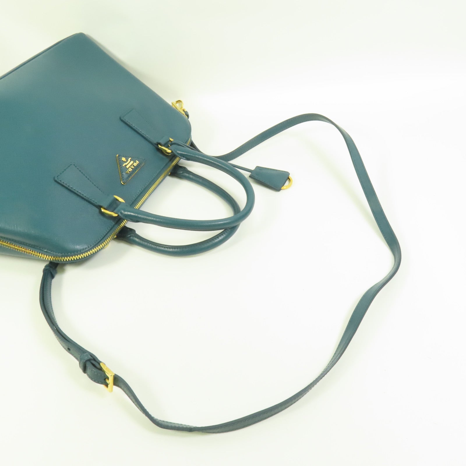 PRADA Saffiano皮革Promenade Medium金扣手挽肩背兩用袋