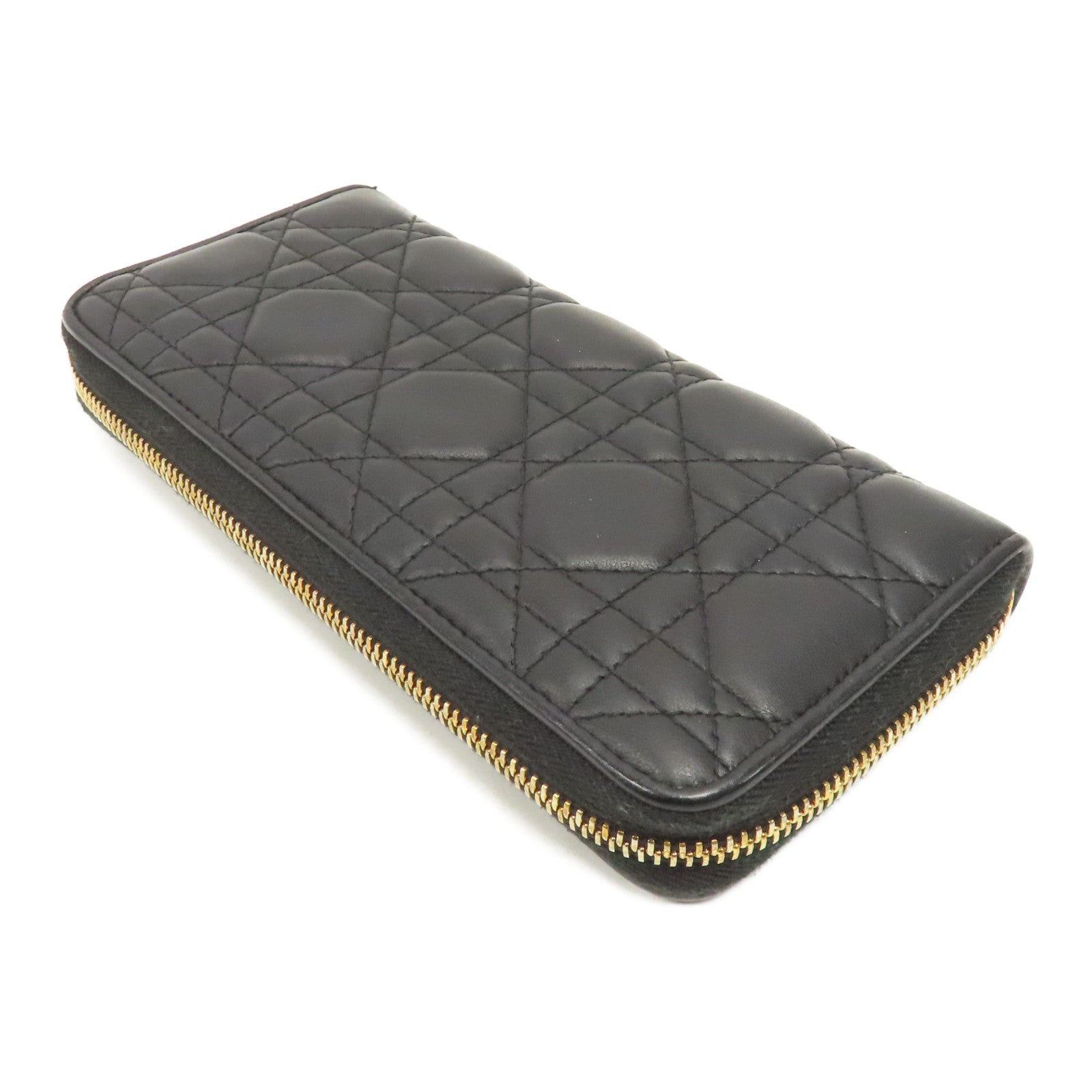 Dior 牛皮皮革Long Wallet金扣長錢包黑色