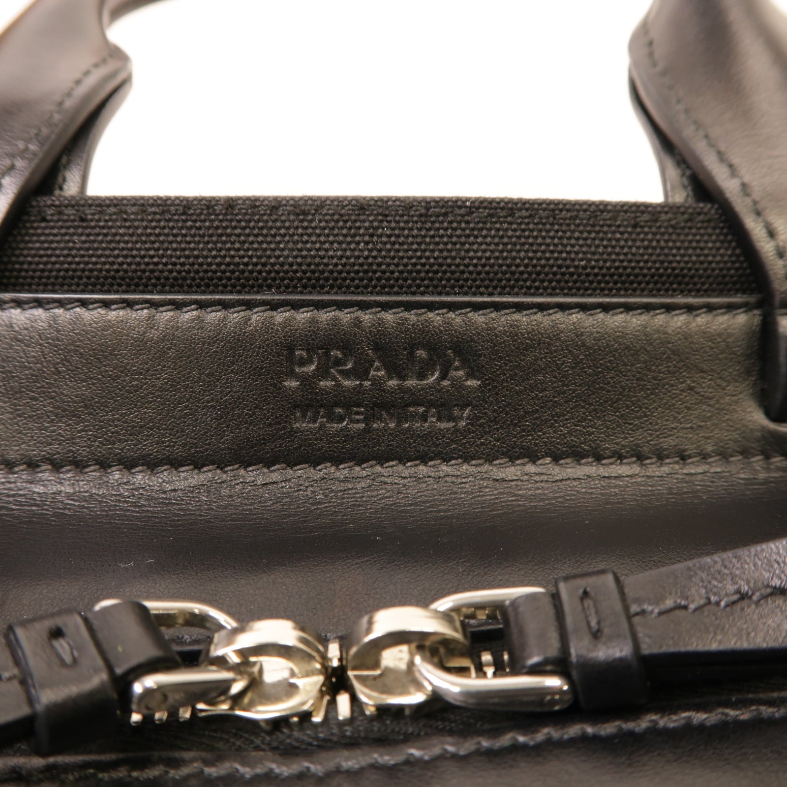 PRADA 帆布2way Shoulder Bag銀扣手挽肩背兩用袋橙色