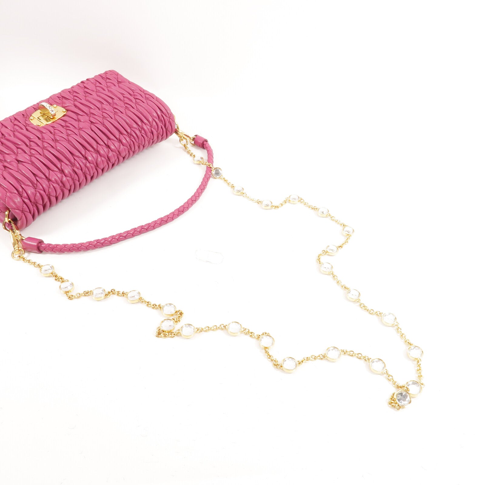 Miu Miu 羊皮皮革2Way Shoulder手挽肩背兩用袋