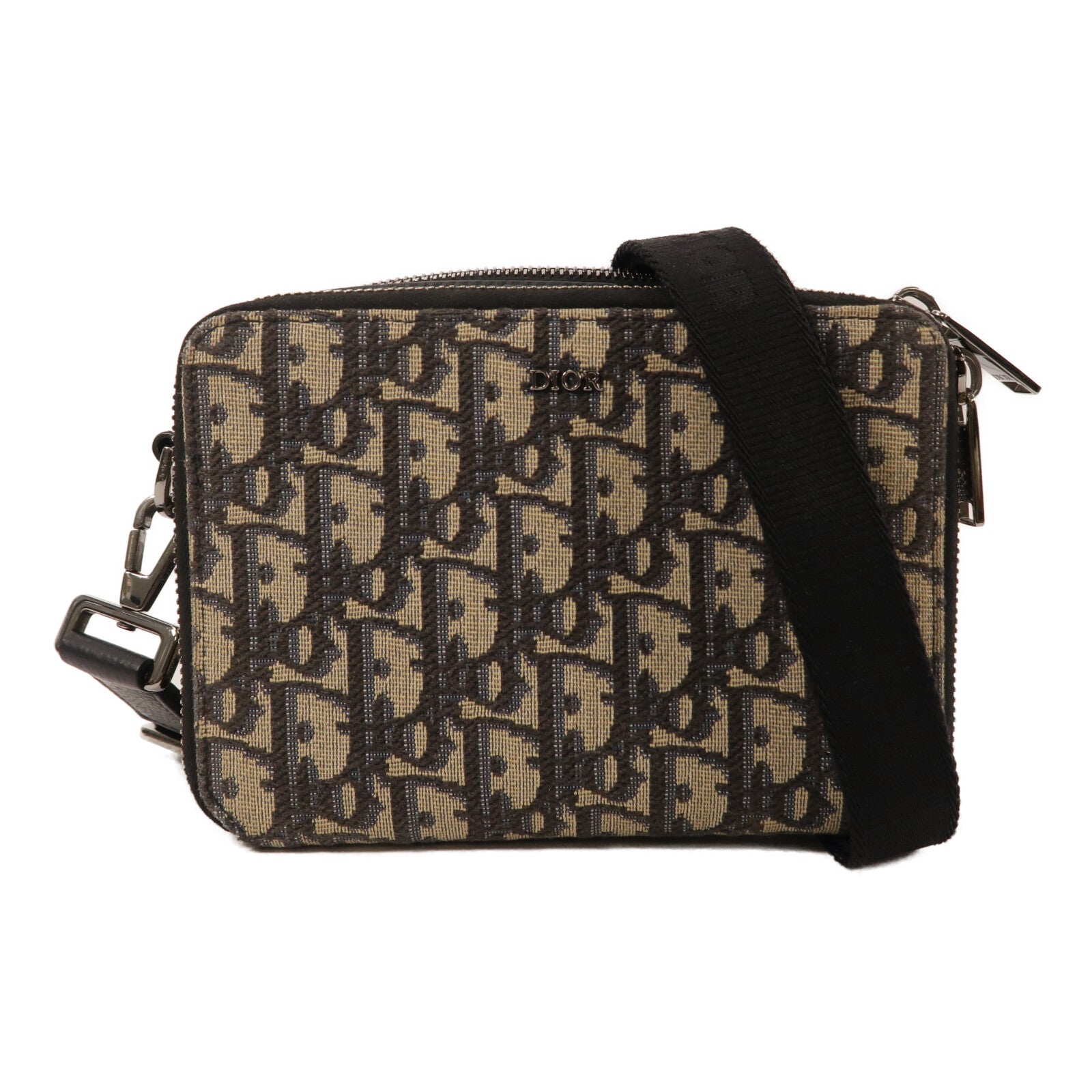Dior 帆布Zipper Pouch With Strap肩背袋