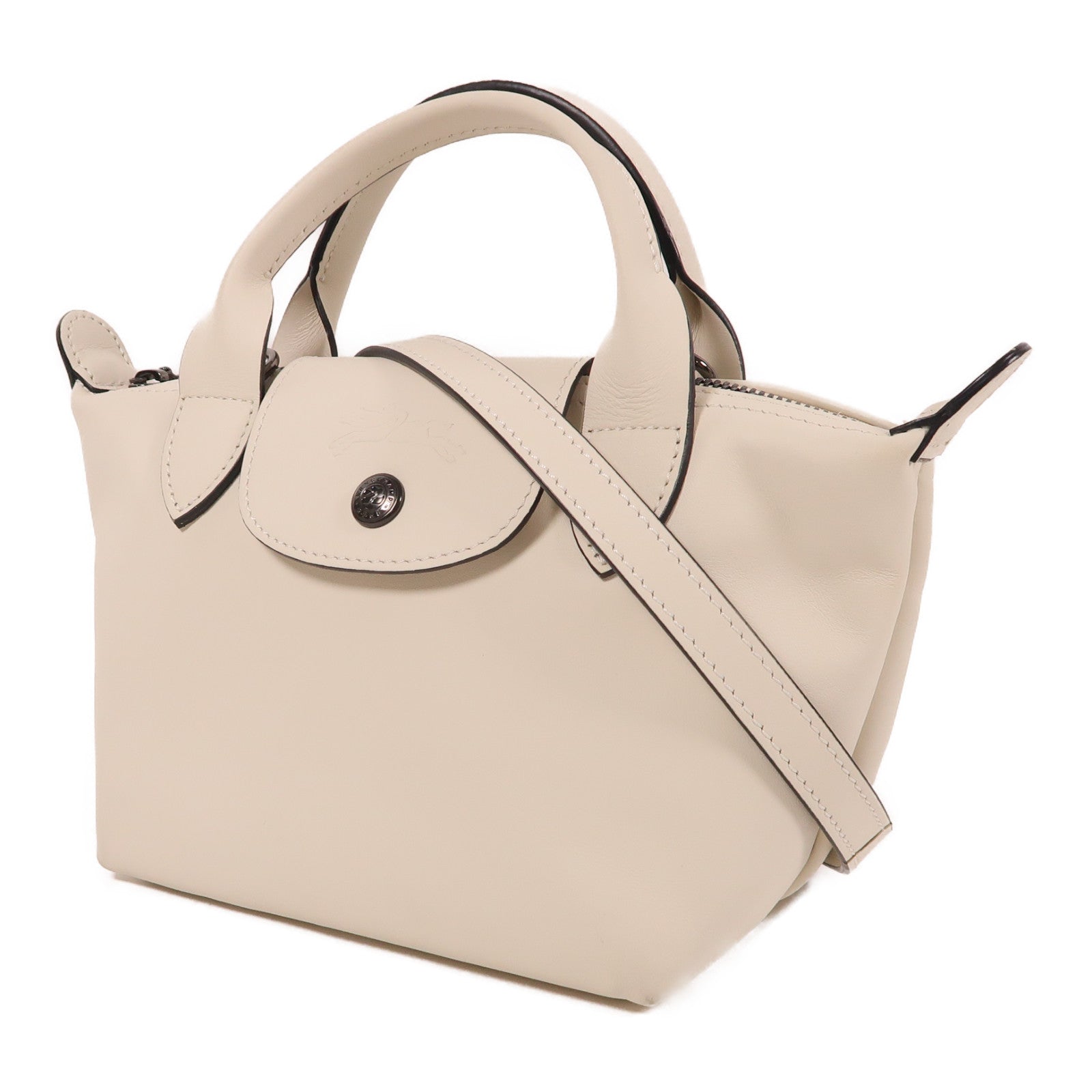 Longchamp 牛皮皮革2Way Shoulder手挽肩背兩用袋