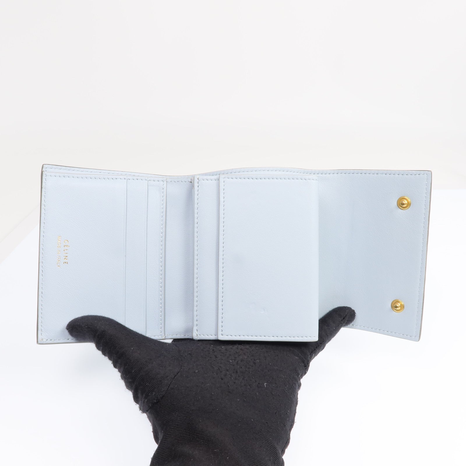 CELINE 【激減優惠】牛皮皮革Wallet金扣錢包