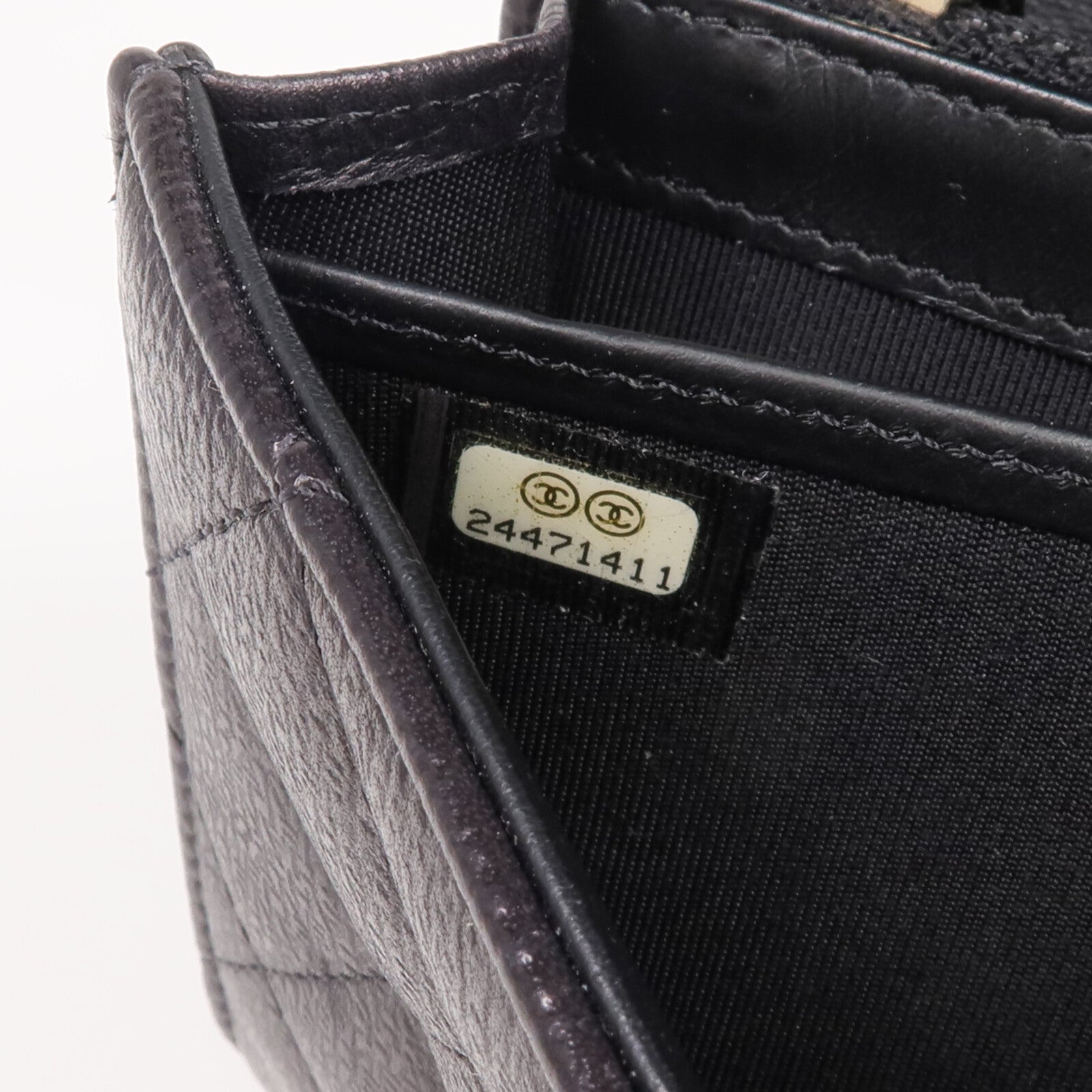 CHANEL 牛皮皮革Long Wallet金扣長錢包