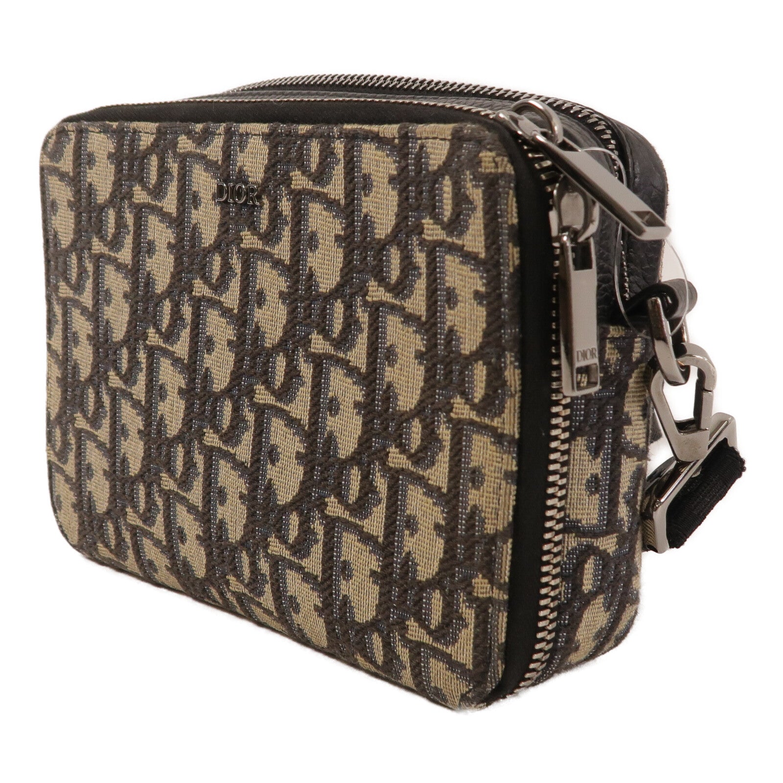 Dior 帆布Zipper Pouch With Strap肩背袋