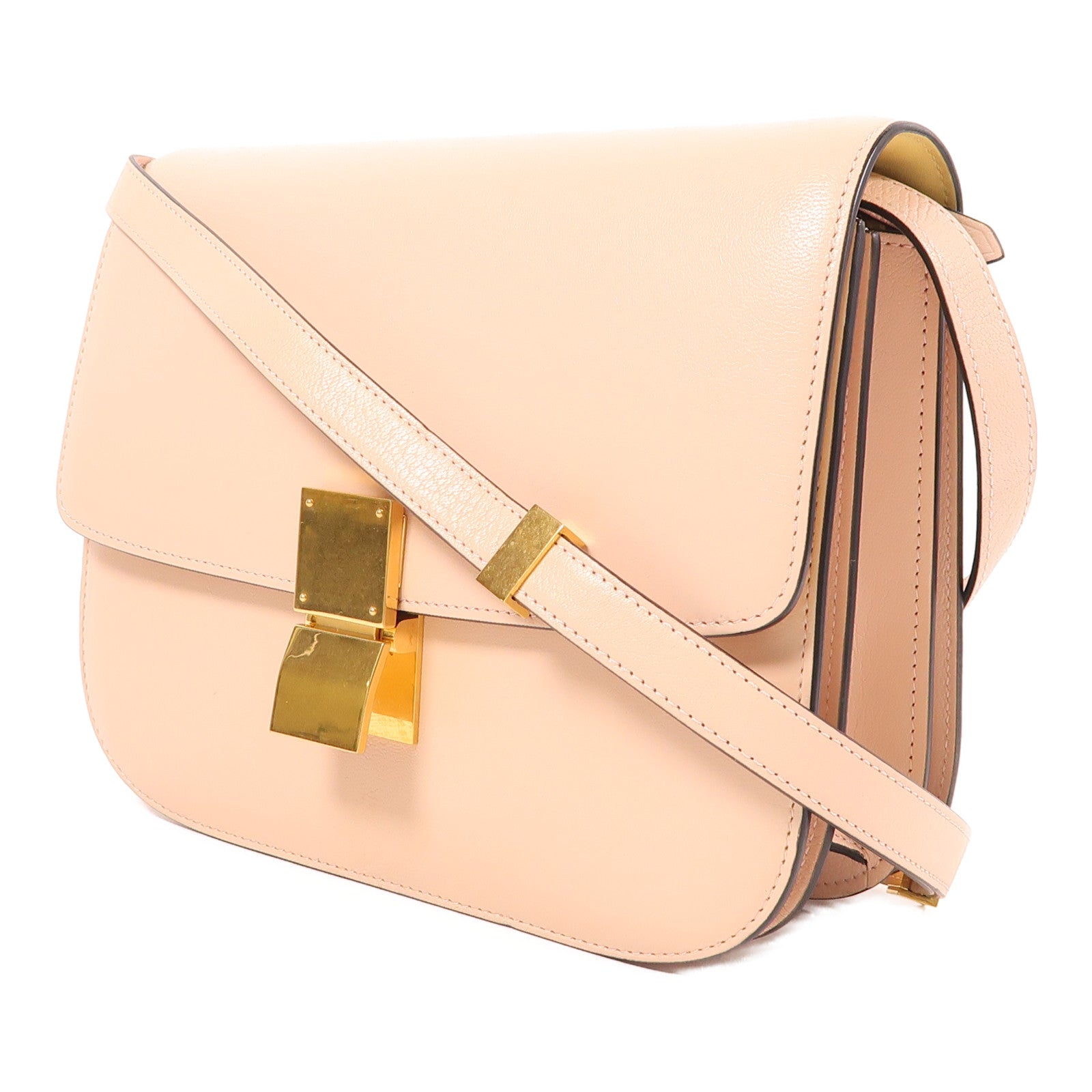 CELINE 牛皮皮革Classic Box金扣肩背袋