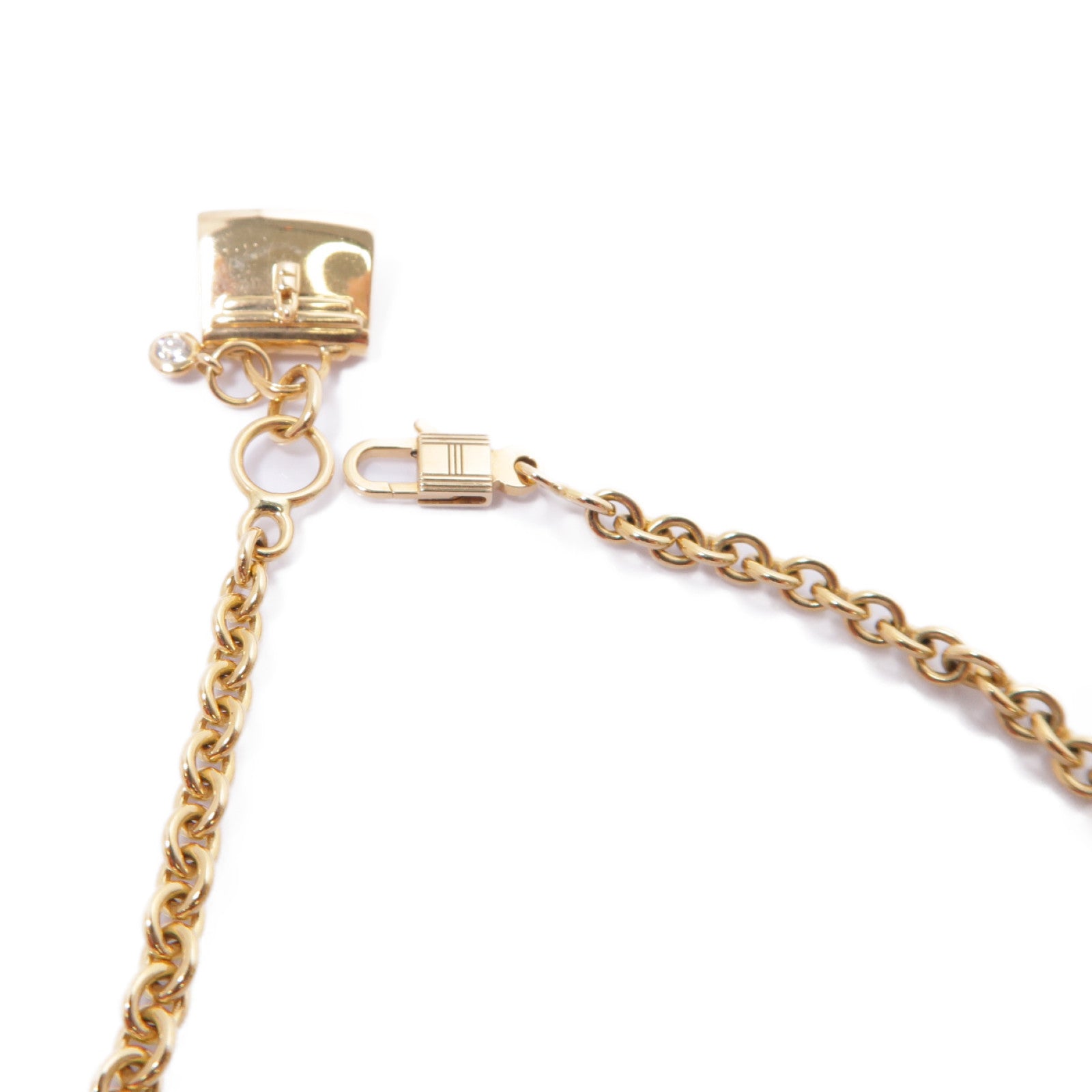 HERMES 18K玫瑰金Amulettes Kelly Pampille 0.04ct鑽石手鏈