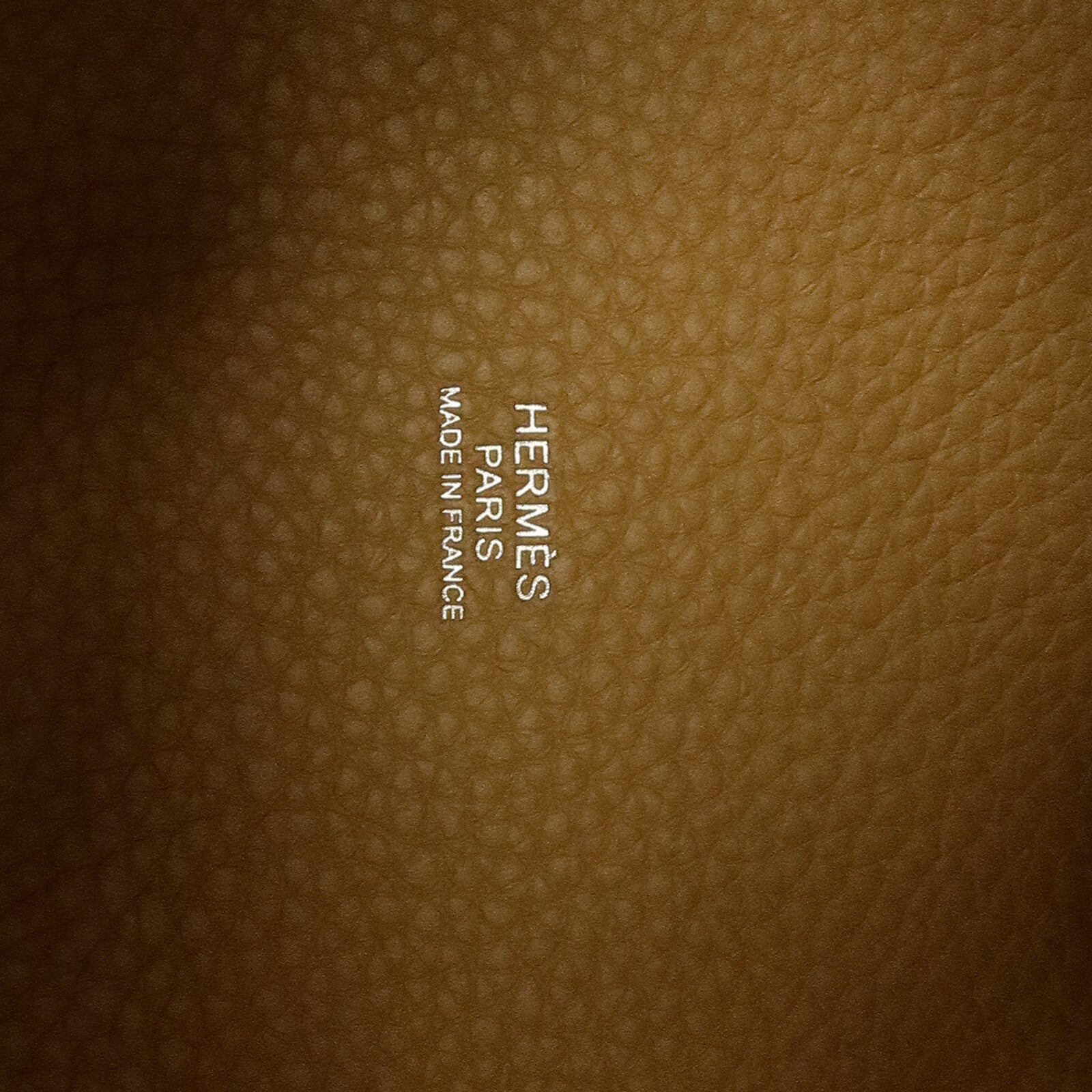 HERMES Clemence皮革Picotin PM手挽袋Biscuit