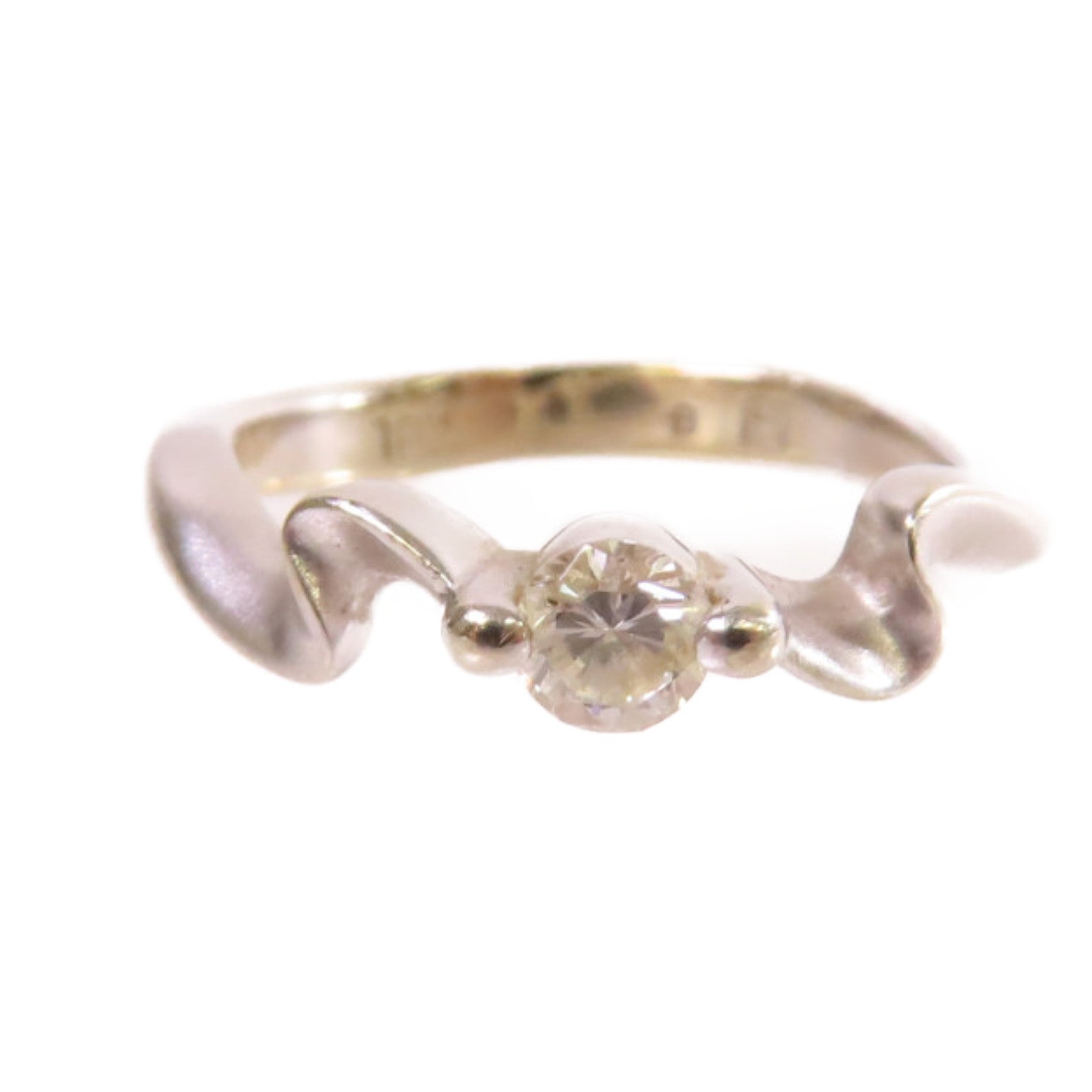 JEWELRY 【激減優惠】18K白金/鑽石Diamond Ring戒指US#4.25