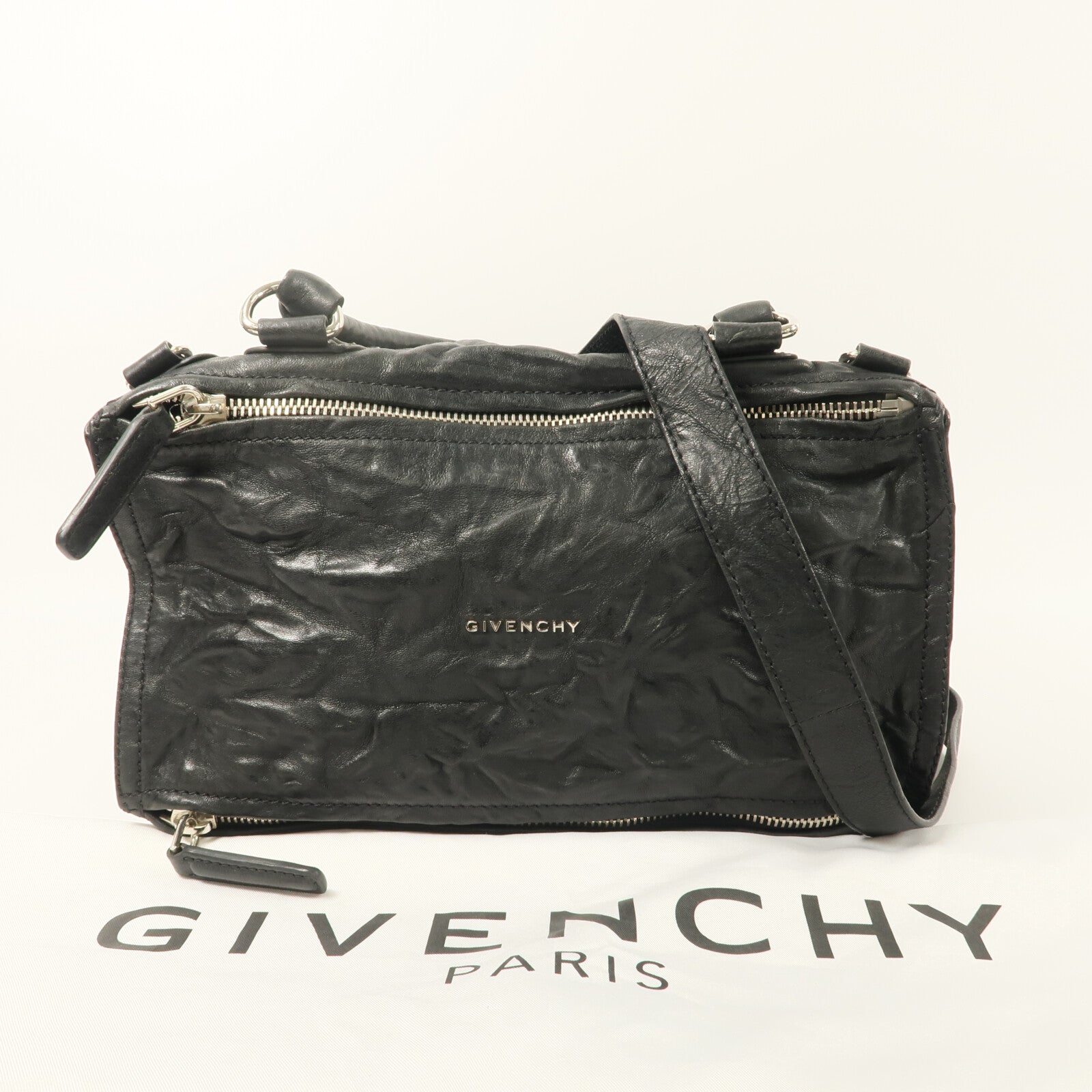 GIVENCHY 牛皮皮革Pandora手挽肩背兩用袋
