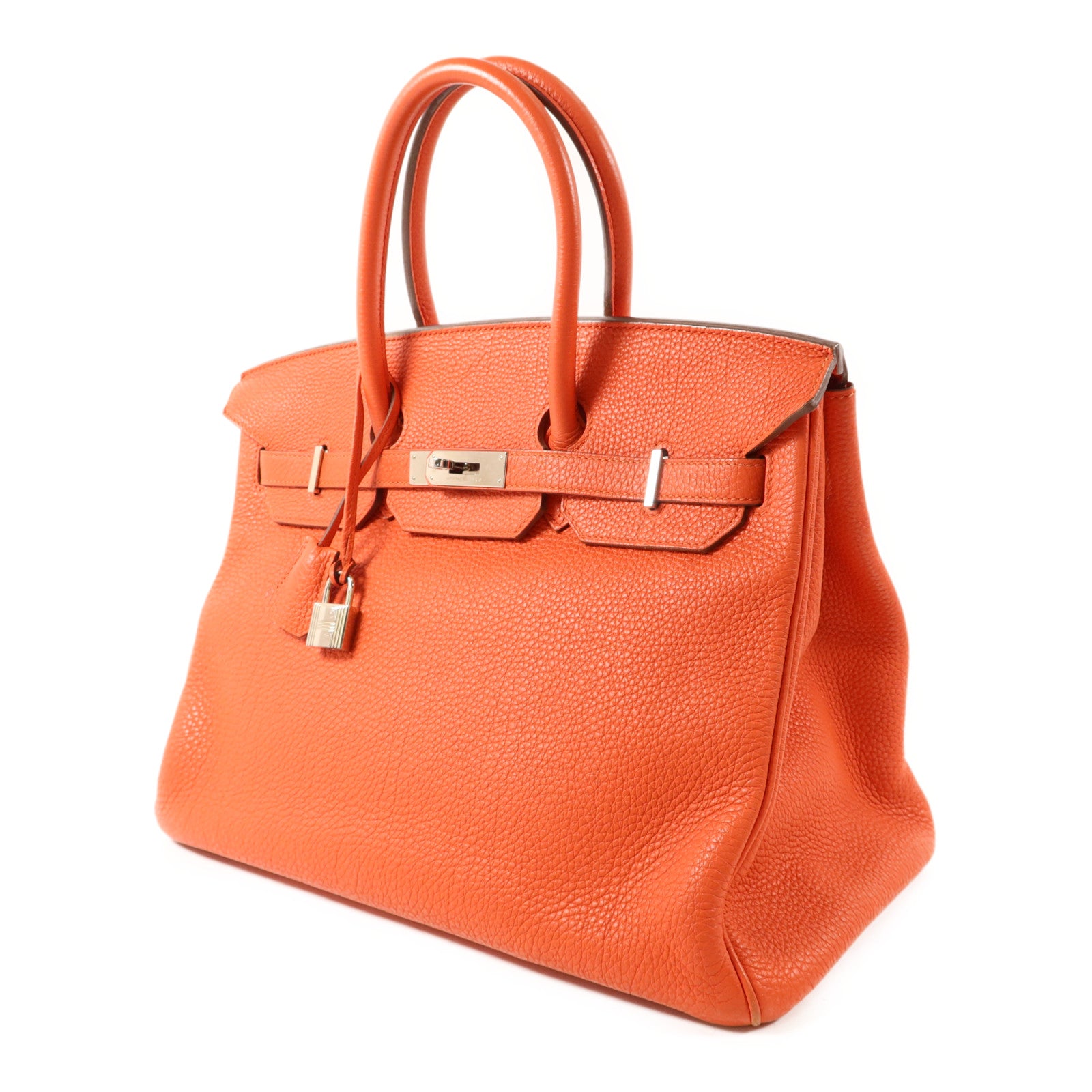 HERMES Clemence皮革Birkin 35銀扣手挽袋