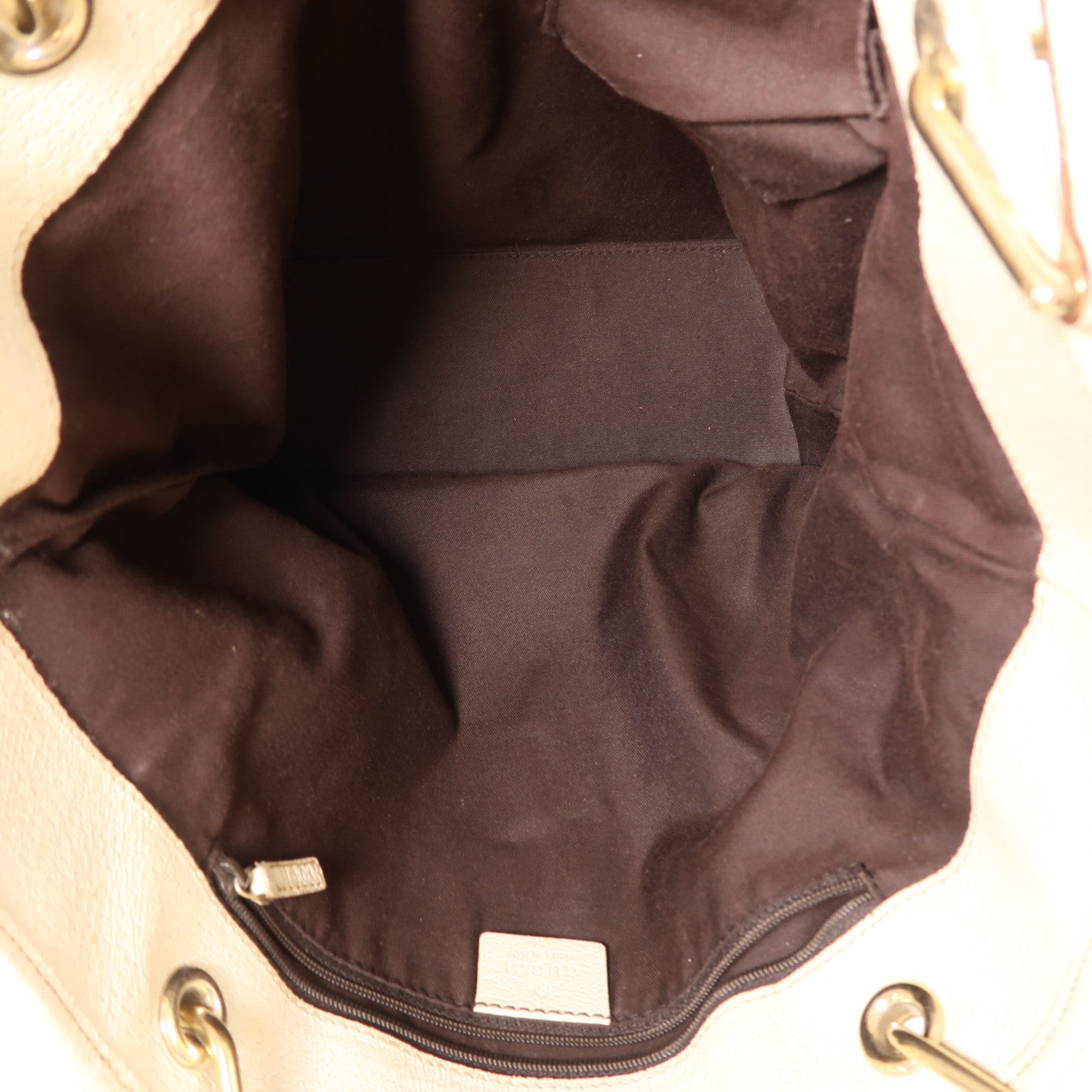 GUCCI GG GHW Shoulder Tote Bag 120836 GG Canvas Brown