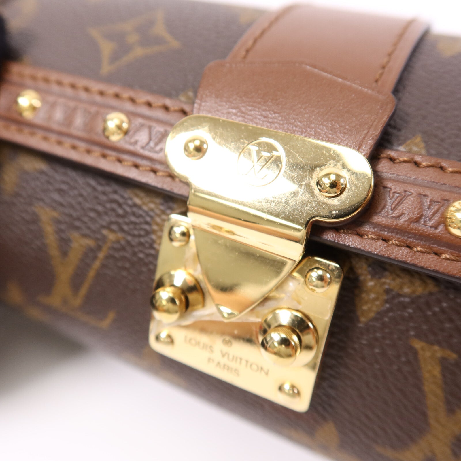 LOUIS VUITTON Monogram Papillon Trunk金扣肩背袋