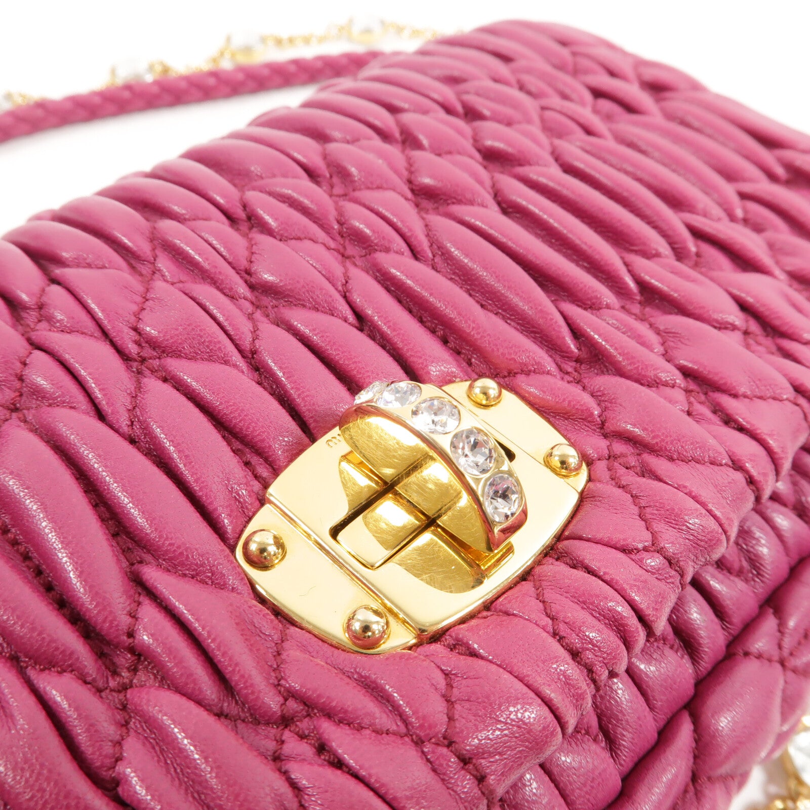 Miu Miu 羊皮皮革2Way Shoulder手挽肩背兩用袋
