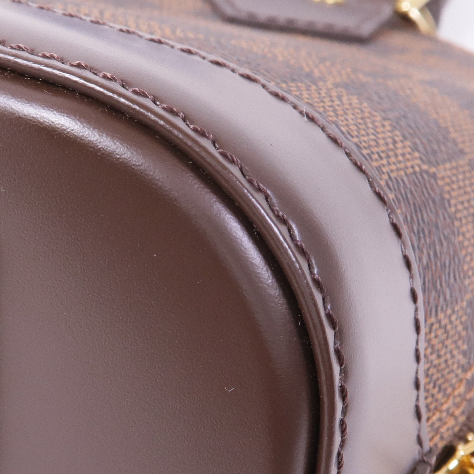 LOUIS VUITTON Damier Alma BB金扣手挽肩背兩用袋棕色