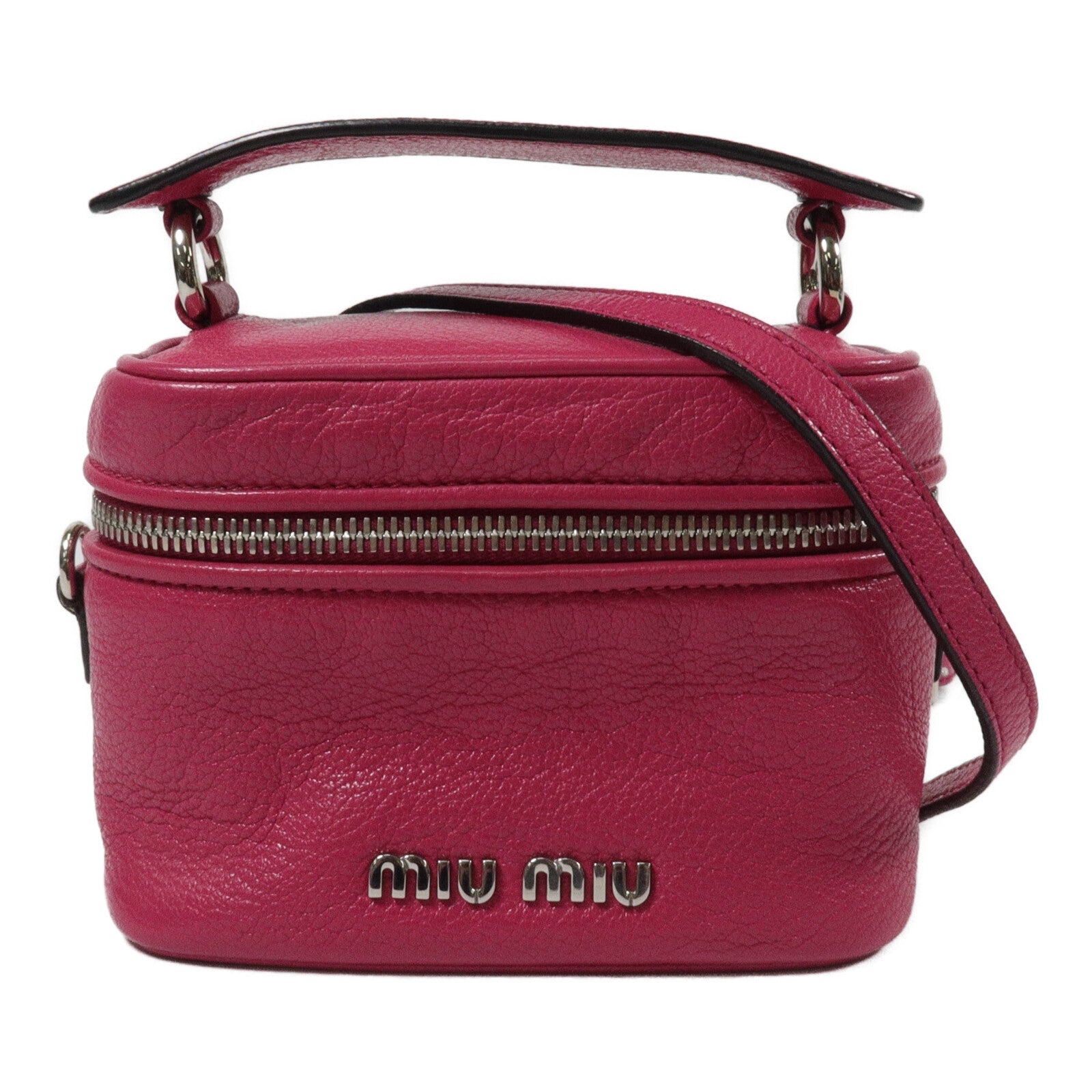 Miu Miu 牛皮皮革Madras手挽肩背兩用袋