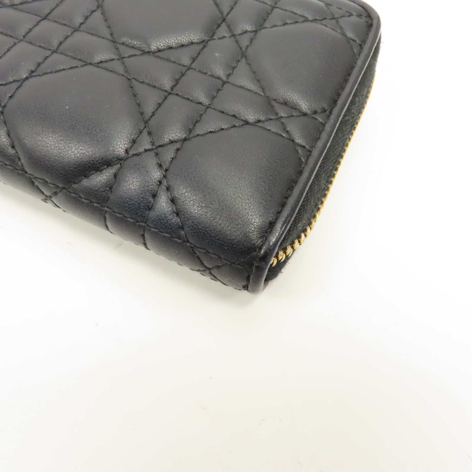 Dior 牛皮皮革Long Wallet金扣長錢包黑色
