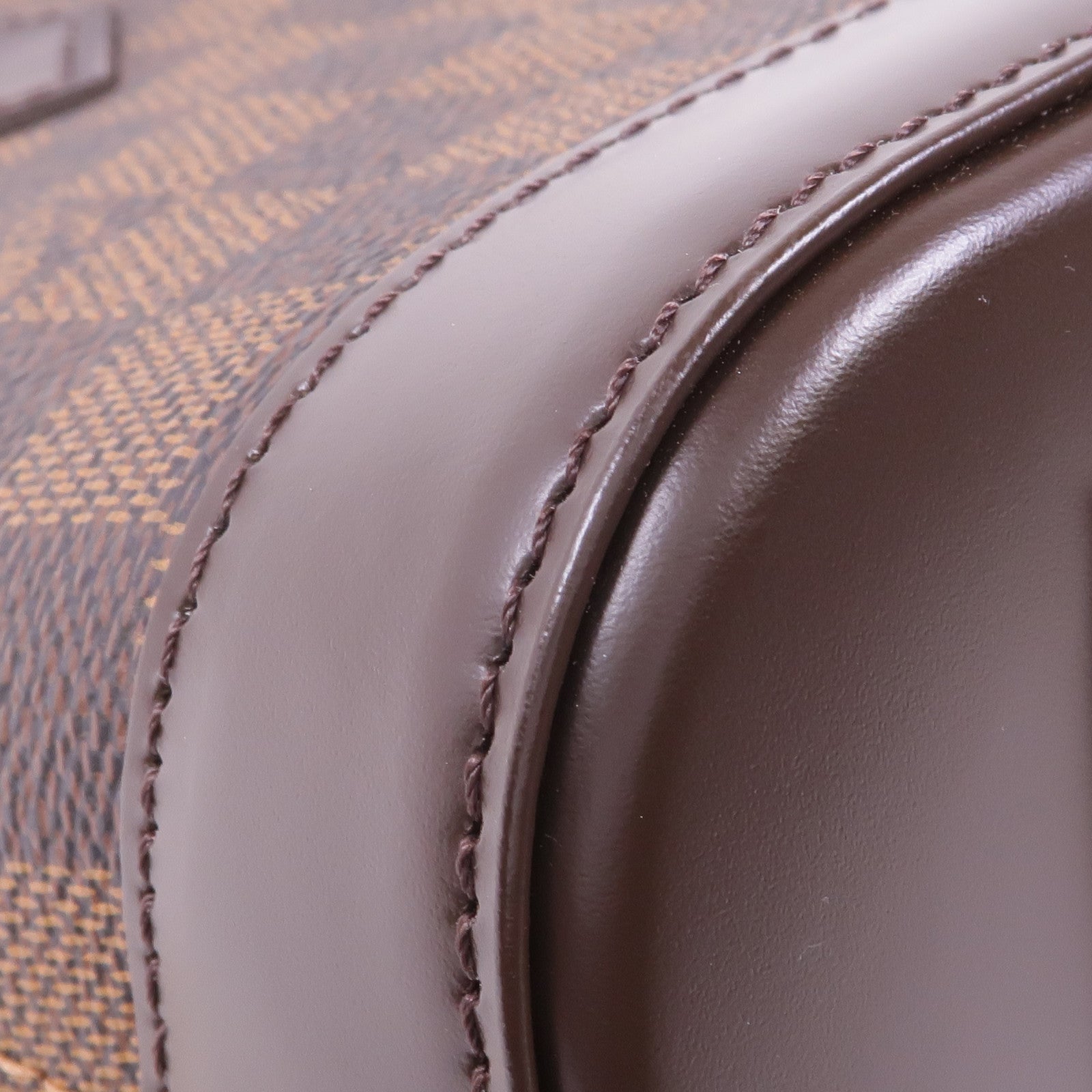 LOUIS VUITTON Damier Alma BB金扣手挽肩背兩用袋棕色