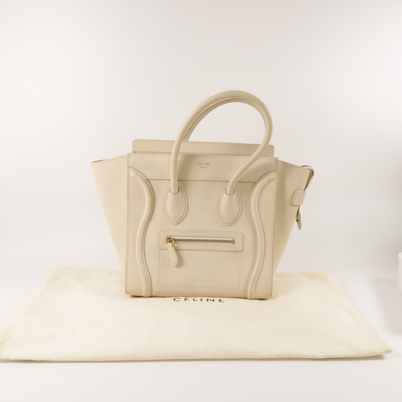 CELINE 牛皮皮革Micro Luggage手挽袋