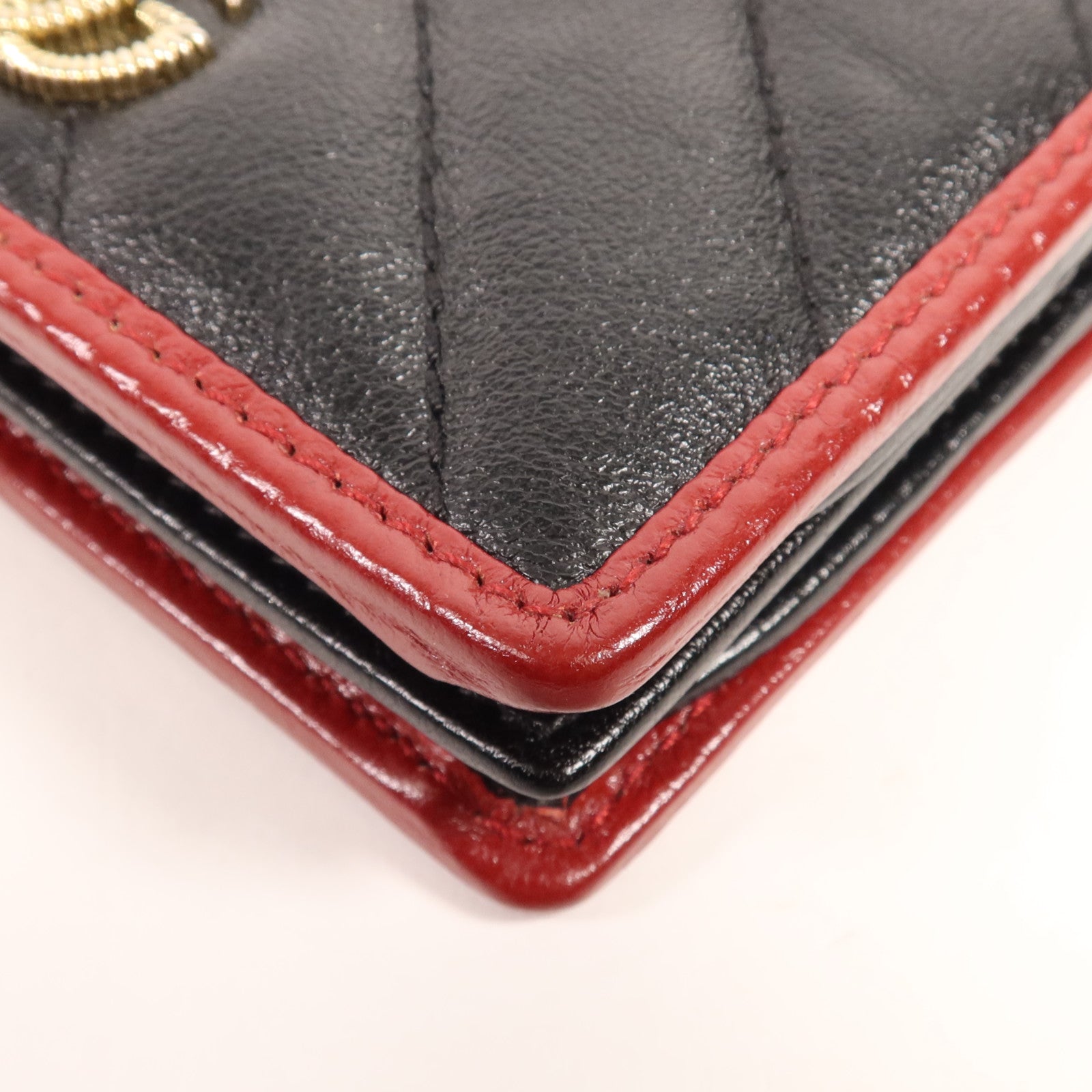 GUCCI 牛皮皮革GG Marmont Wallet金扣錢包