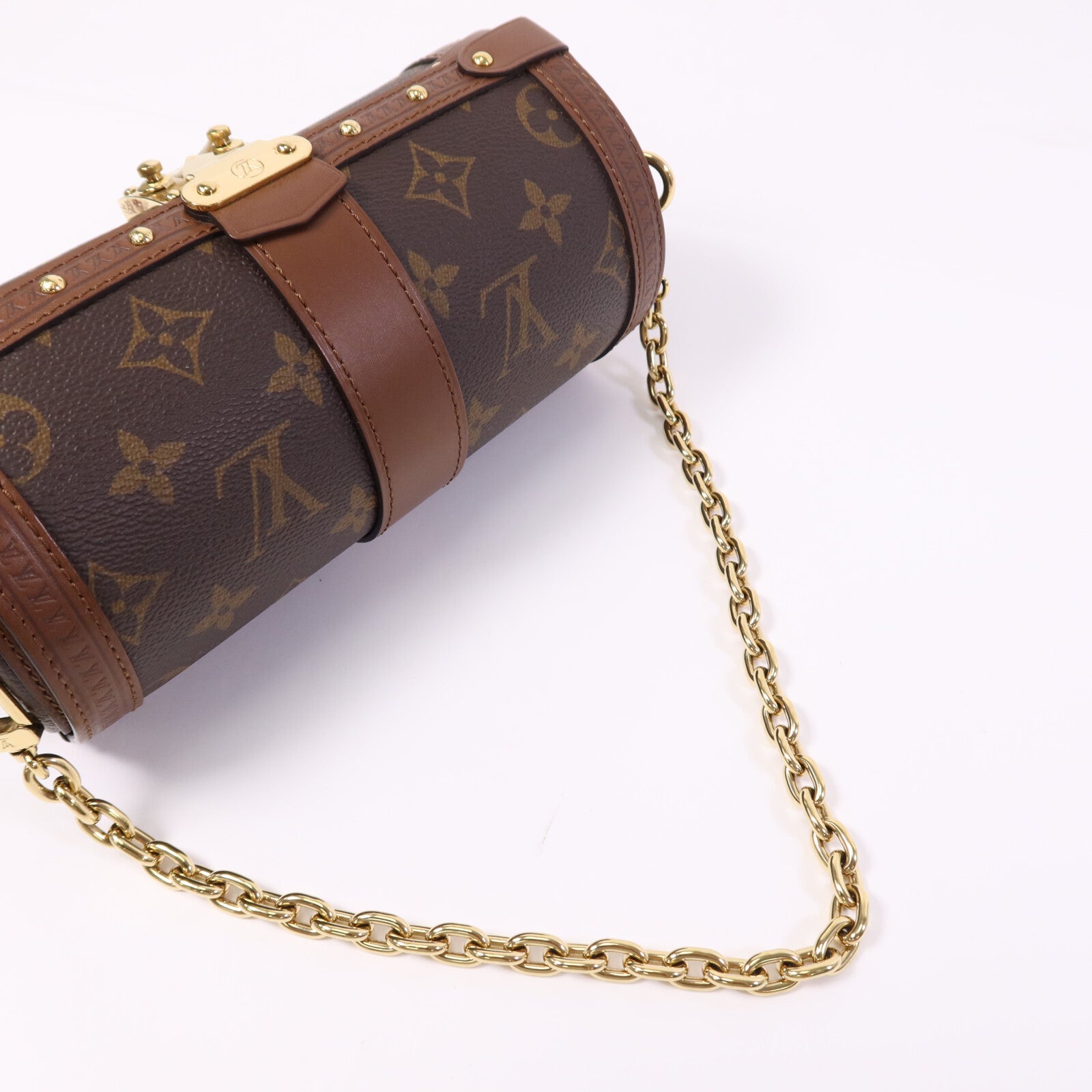 LOUIS VUITTON 【激減優惠】Monogram Papillon Trunk金扣肩背袋