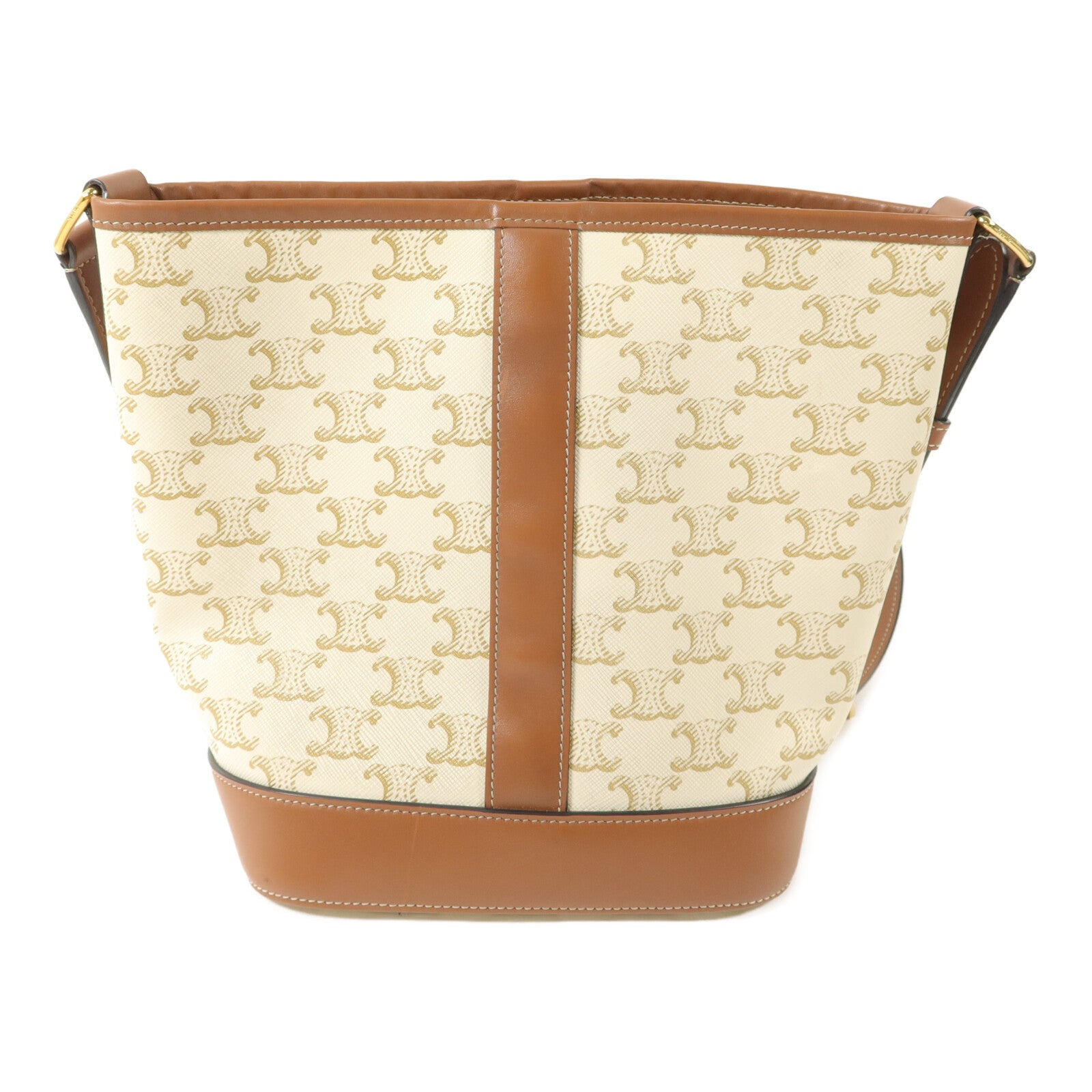 CELINE 塗層帆布Triomphe Bucket Bag Small肩背袋