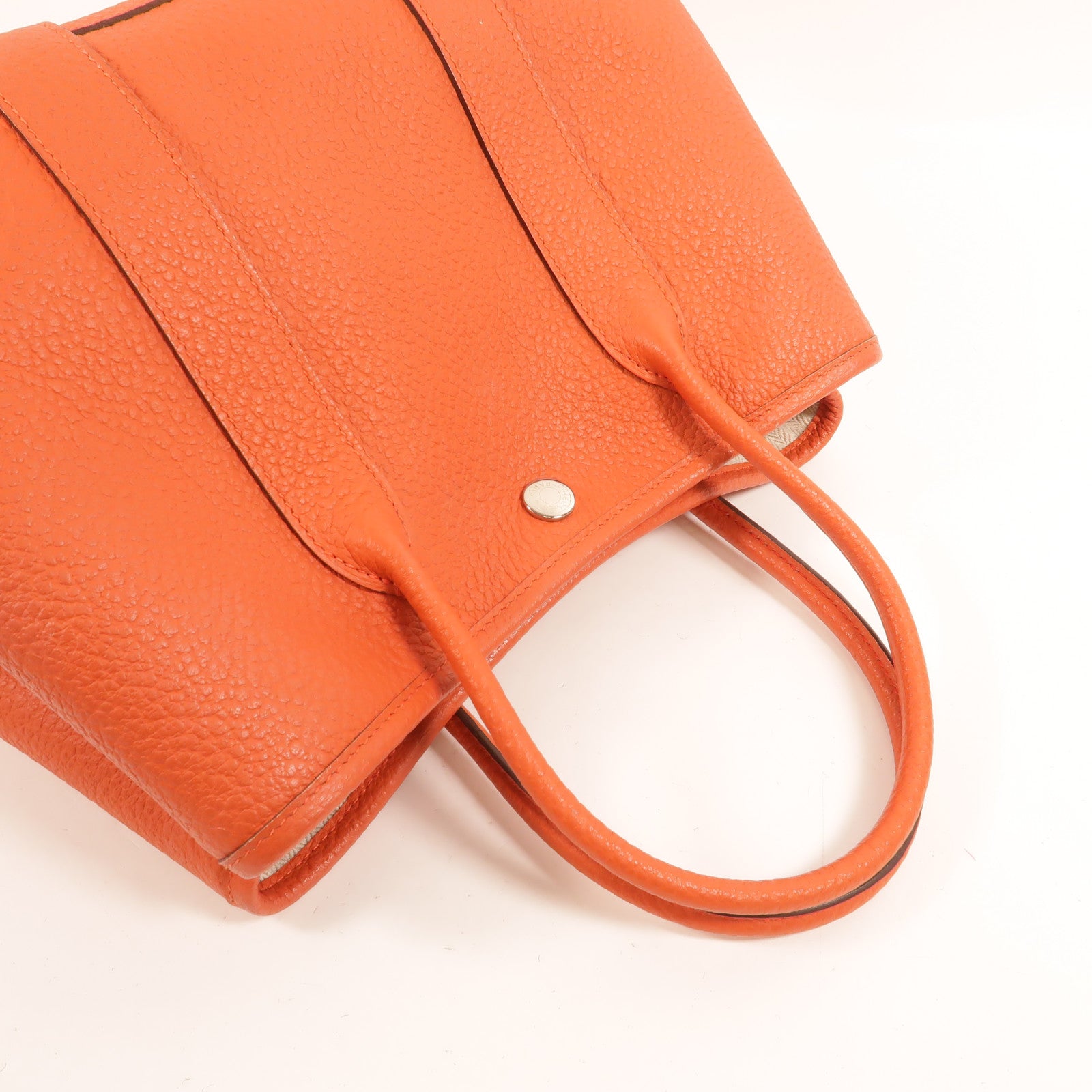 HERMES Clemence皮革Garden Party TPM手挽袋Capucine