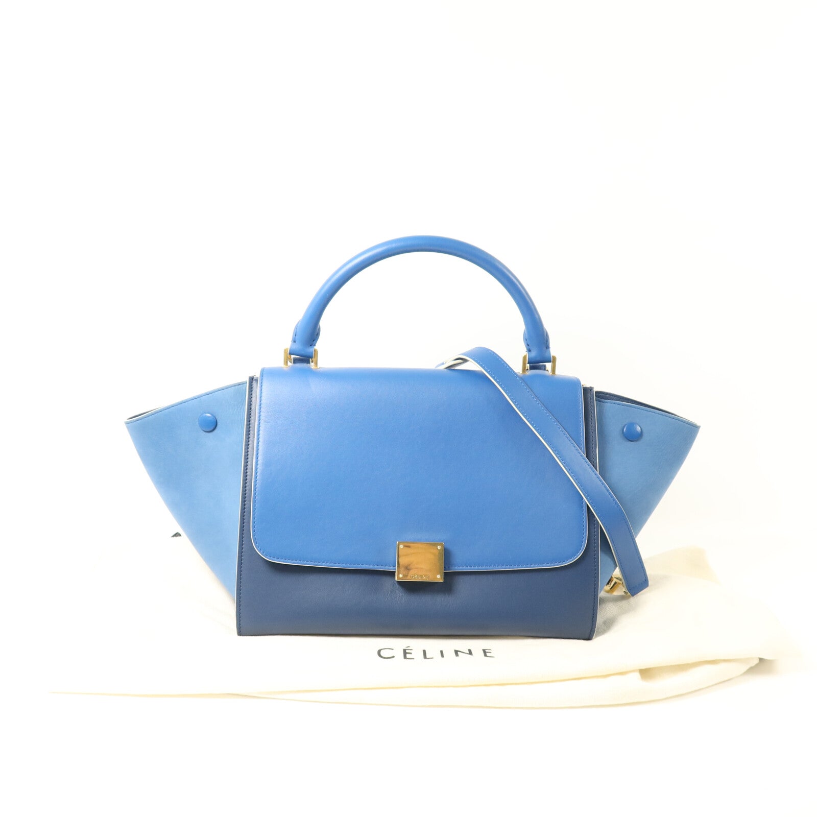 CELINE 牛皮皮革Trapeze Small手挽肩背兩用袋
