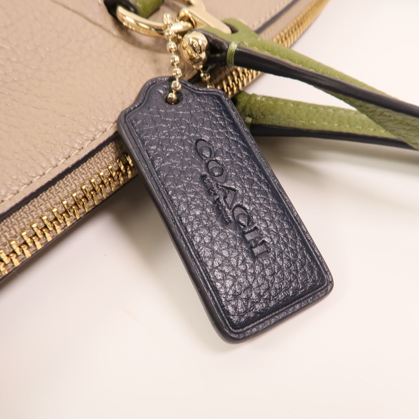 COACH 牛皮皮革2 Way Shoulder金扣手挽肩背兩用袋