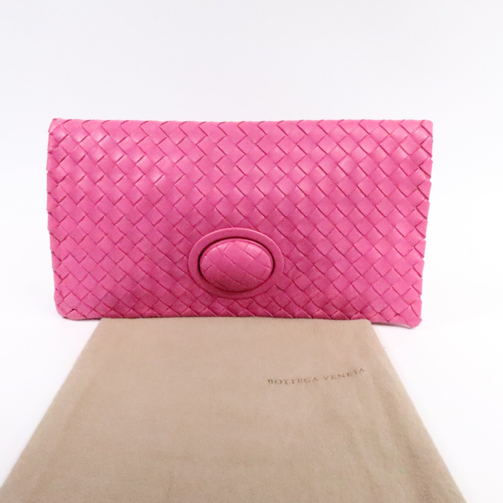 BOTTEGA VENETA 羊皮皮革Turn Lock Clutch手拿包