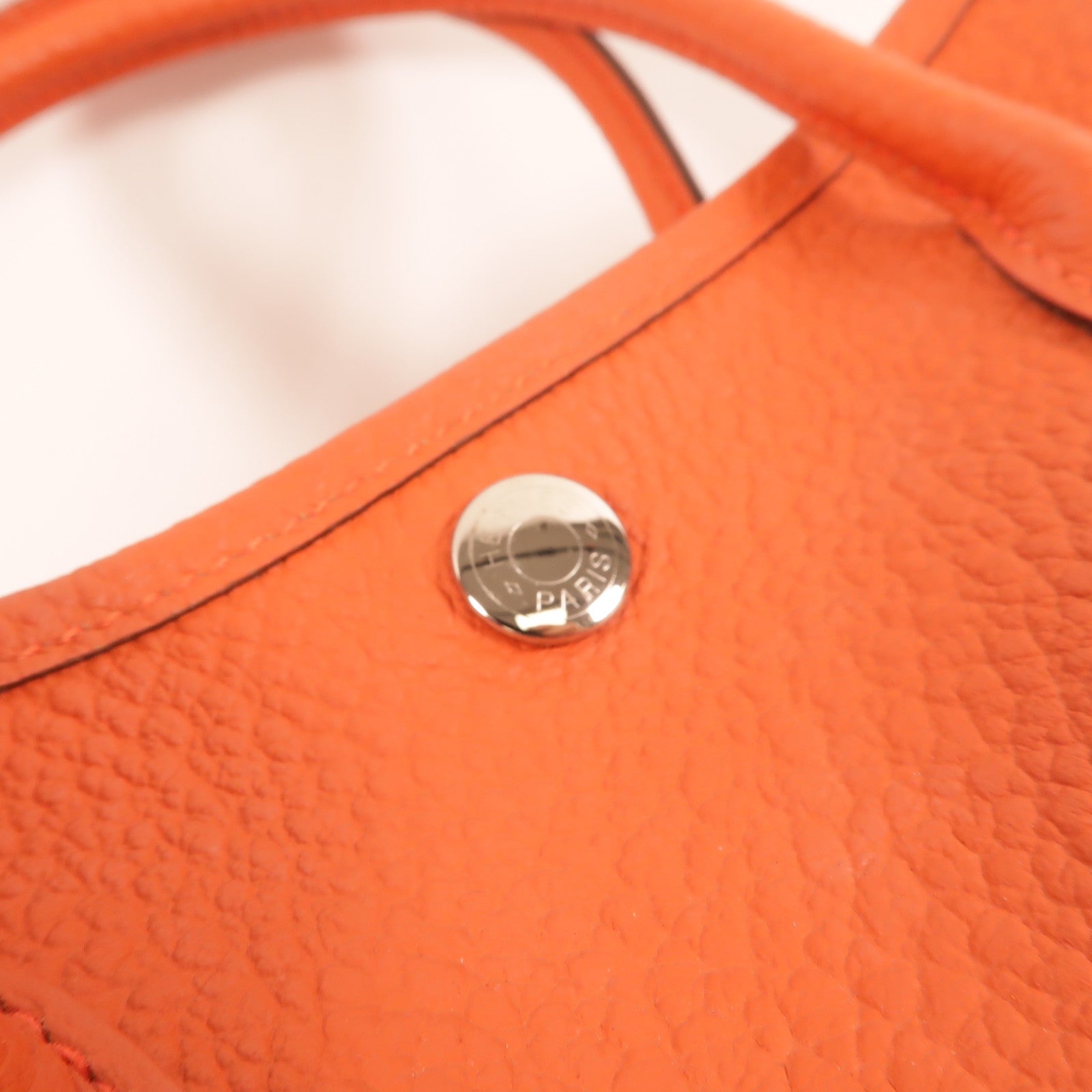 HERMES Clemence皮革Garden Party TPM手挽袋Capucine