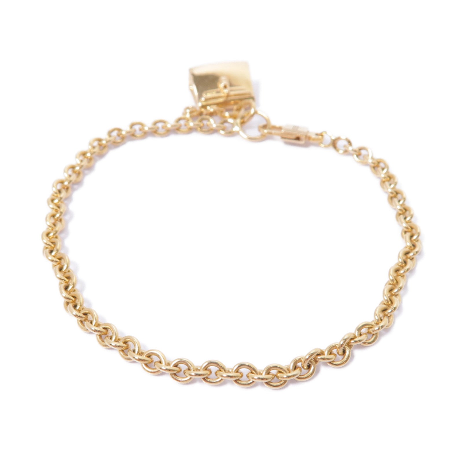 HERMES 18K玫瑰金Amulettes Kelly Pampille 0.04ct鑽石手鏈