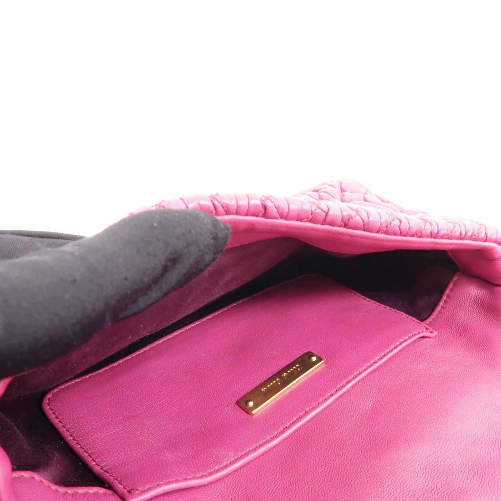 Miu Miu 羊皮皮革2Way Shoulder手挽肩背兩用袋