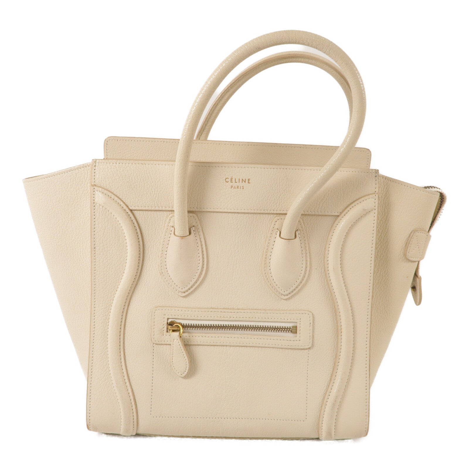 CELINE 牛皮皮革Micro Luggage手挽袋