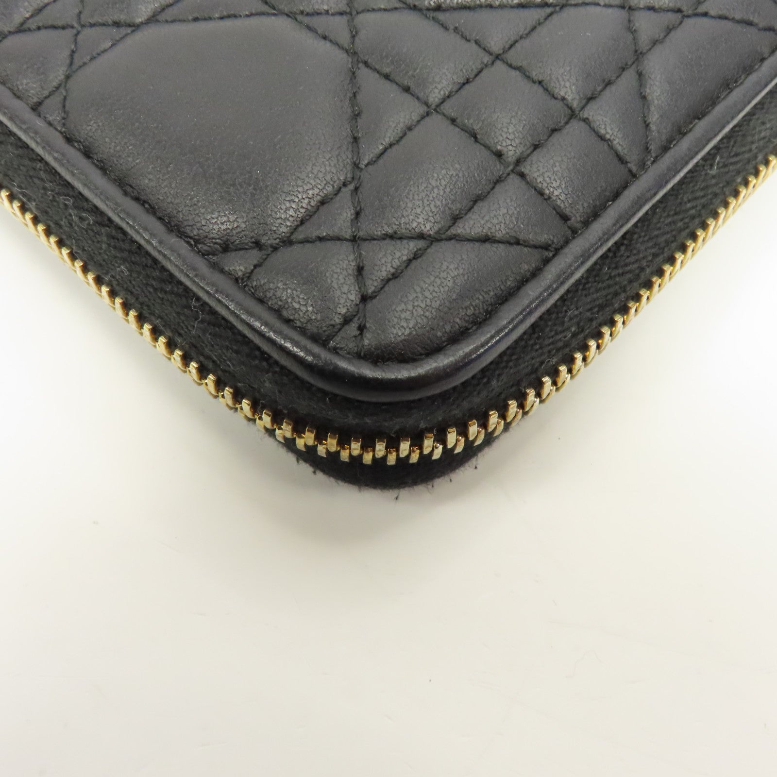 Dior 牛皮皮革Long Wallet金扣長錢包黑色