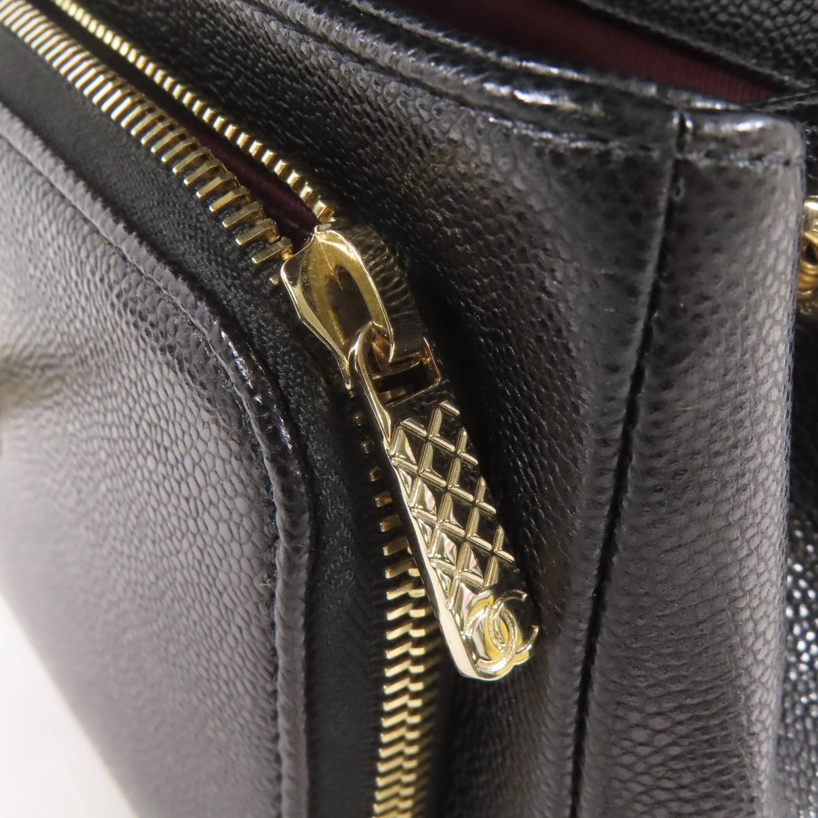 CHANEL 牛皮皮革2 Way Shoulder Bag金扣手挽肩背兩用袋黑色