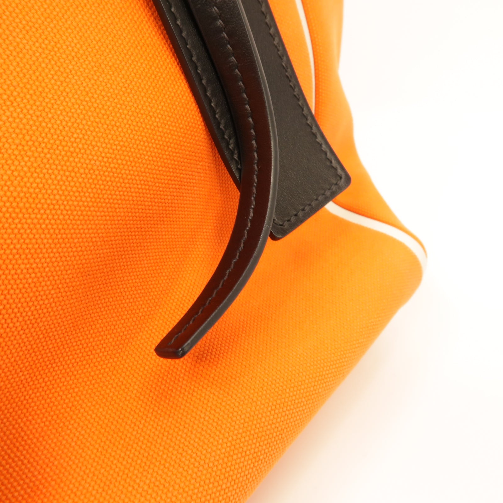 PRADA 帆布2way Shoulder Bag銀扣手挽肩背兩用袋橙色
