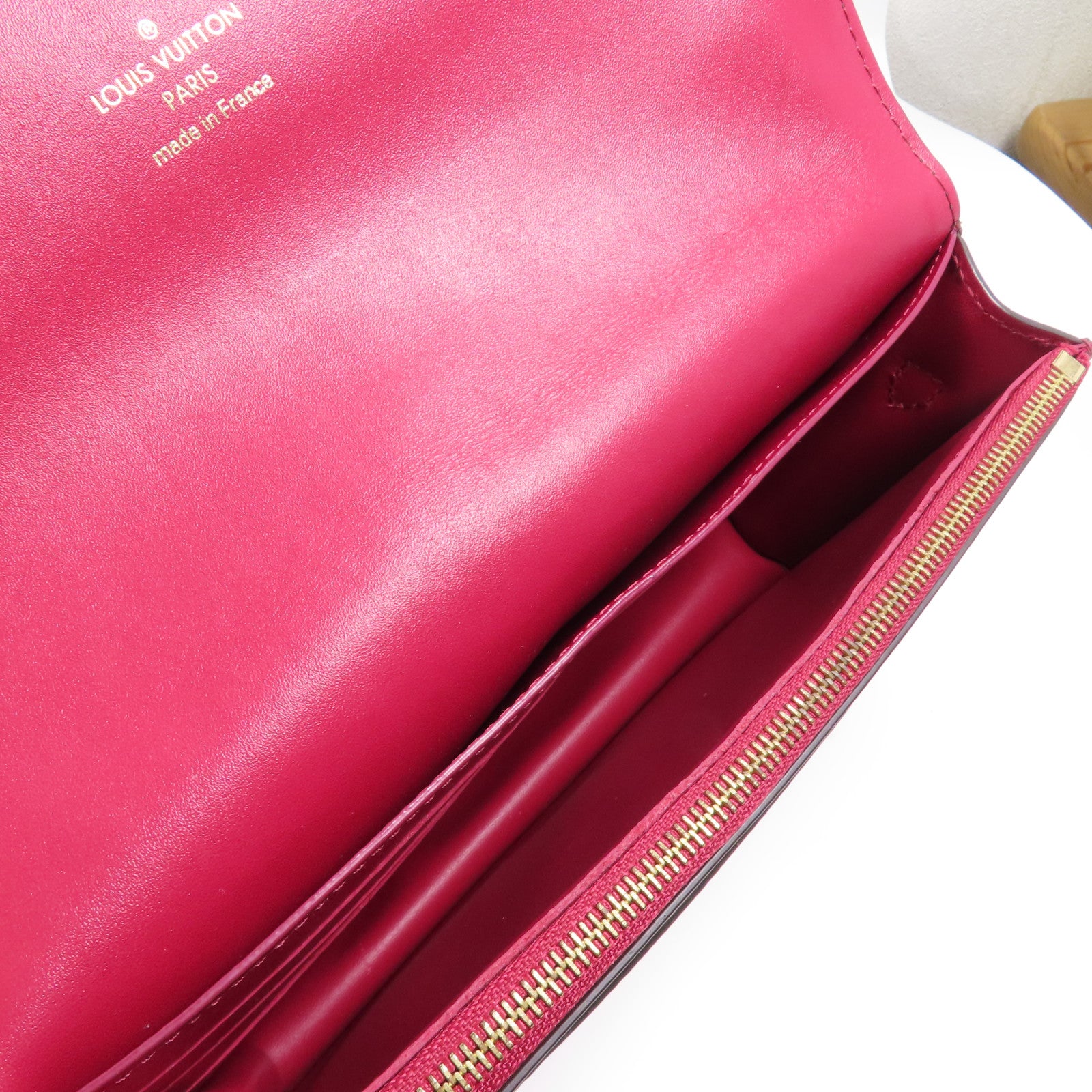 LOUIS VUITTON Monogram Flore Chain Wallet金扣鏈帶肩背袋
