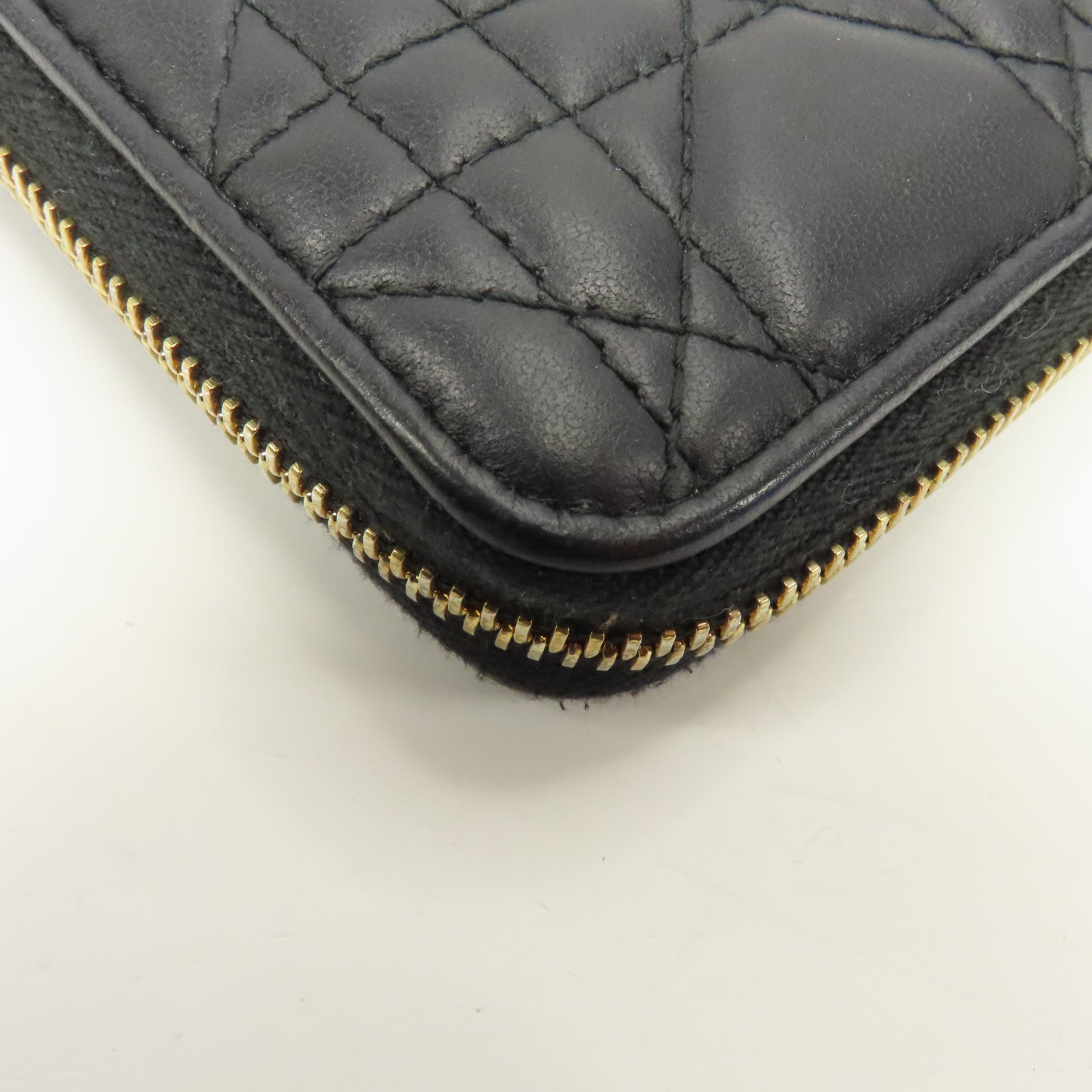 Dior 牛皮皮革Long Wallet金扣長錢包黑色