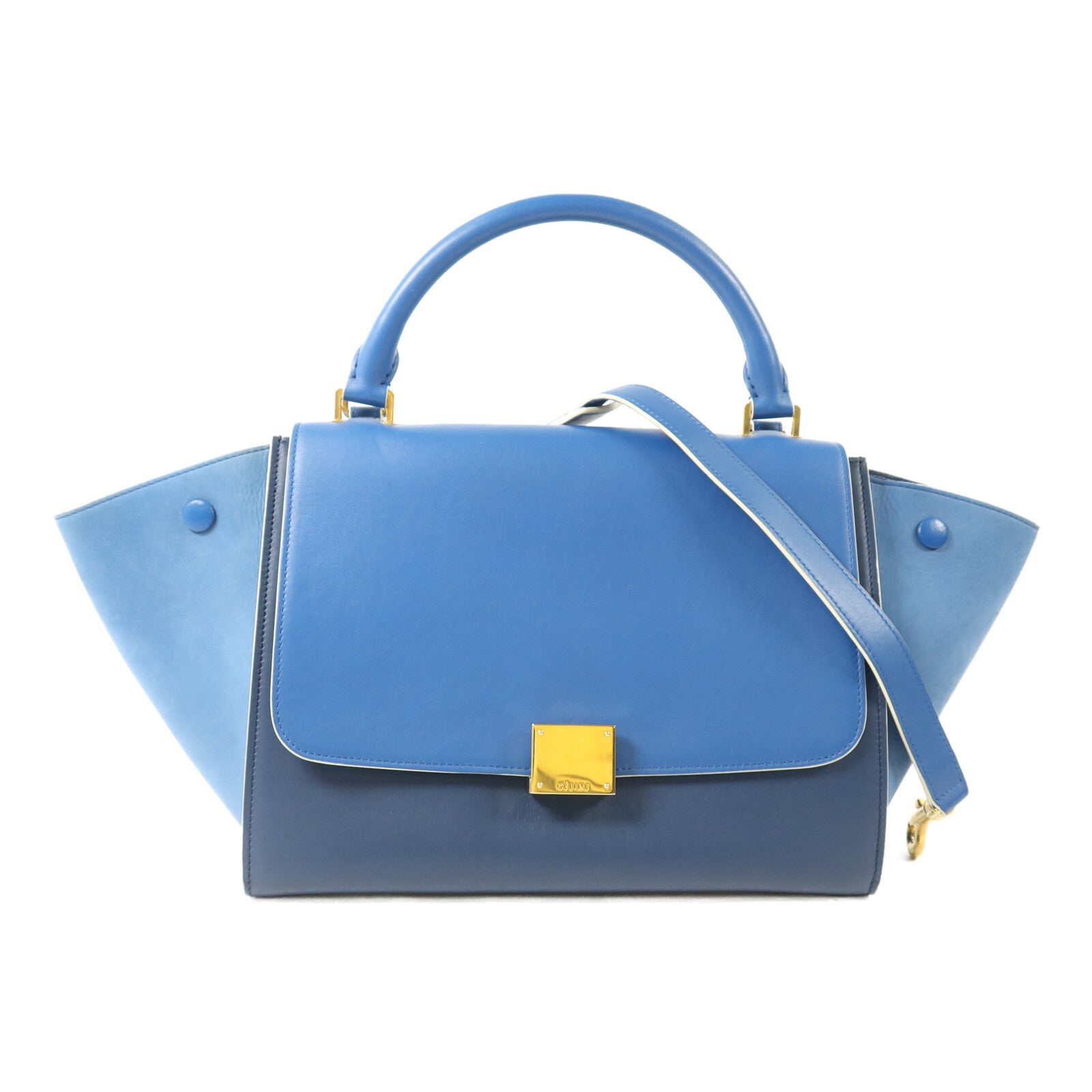 CELINE 牛皮皮革Trapeze Small手挽肩背兩用袋