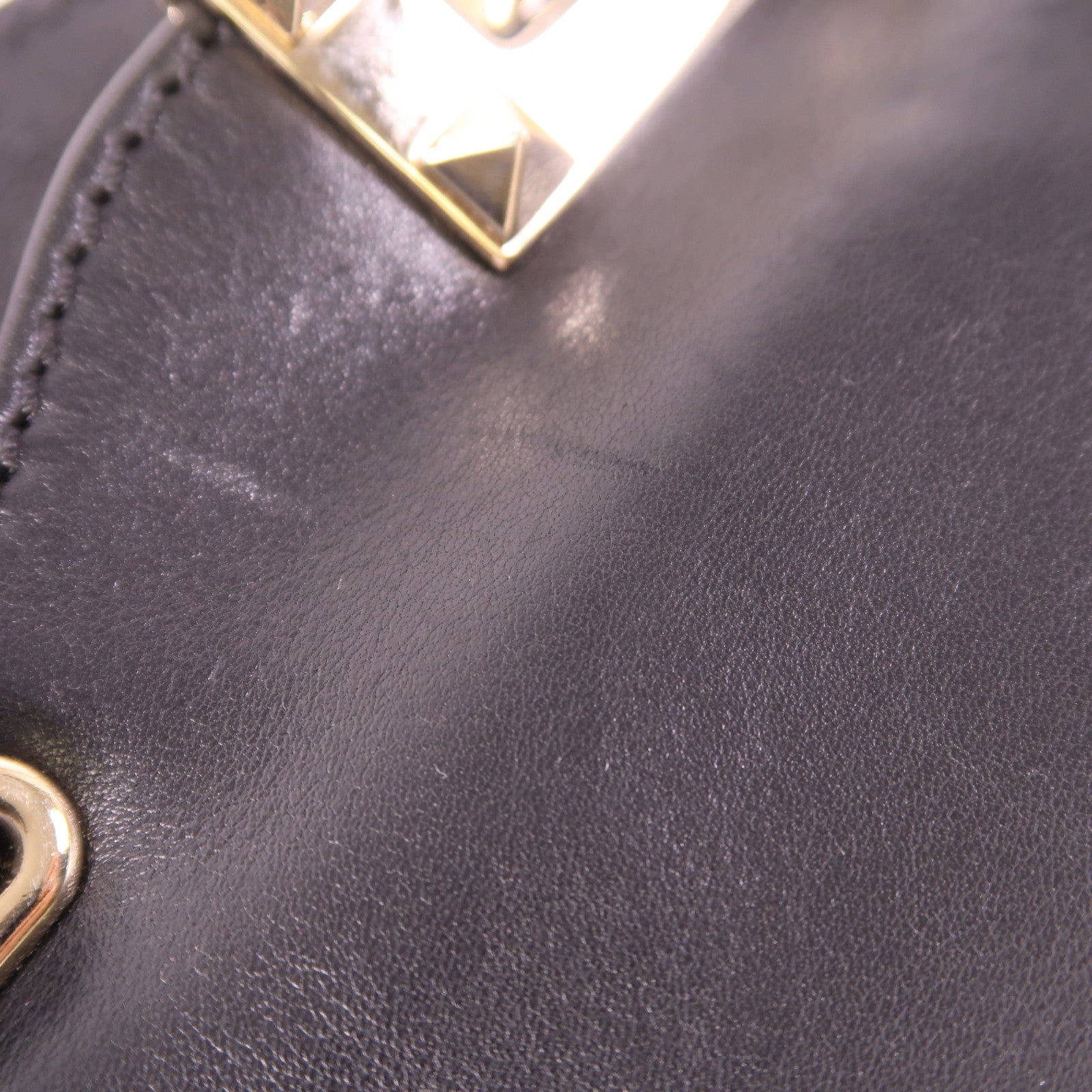 Valentino 牛皮皮革2 Way Shoulder金扣手挽肩背兩用袋