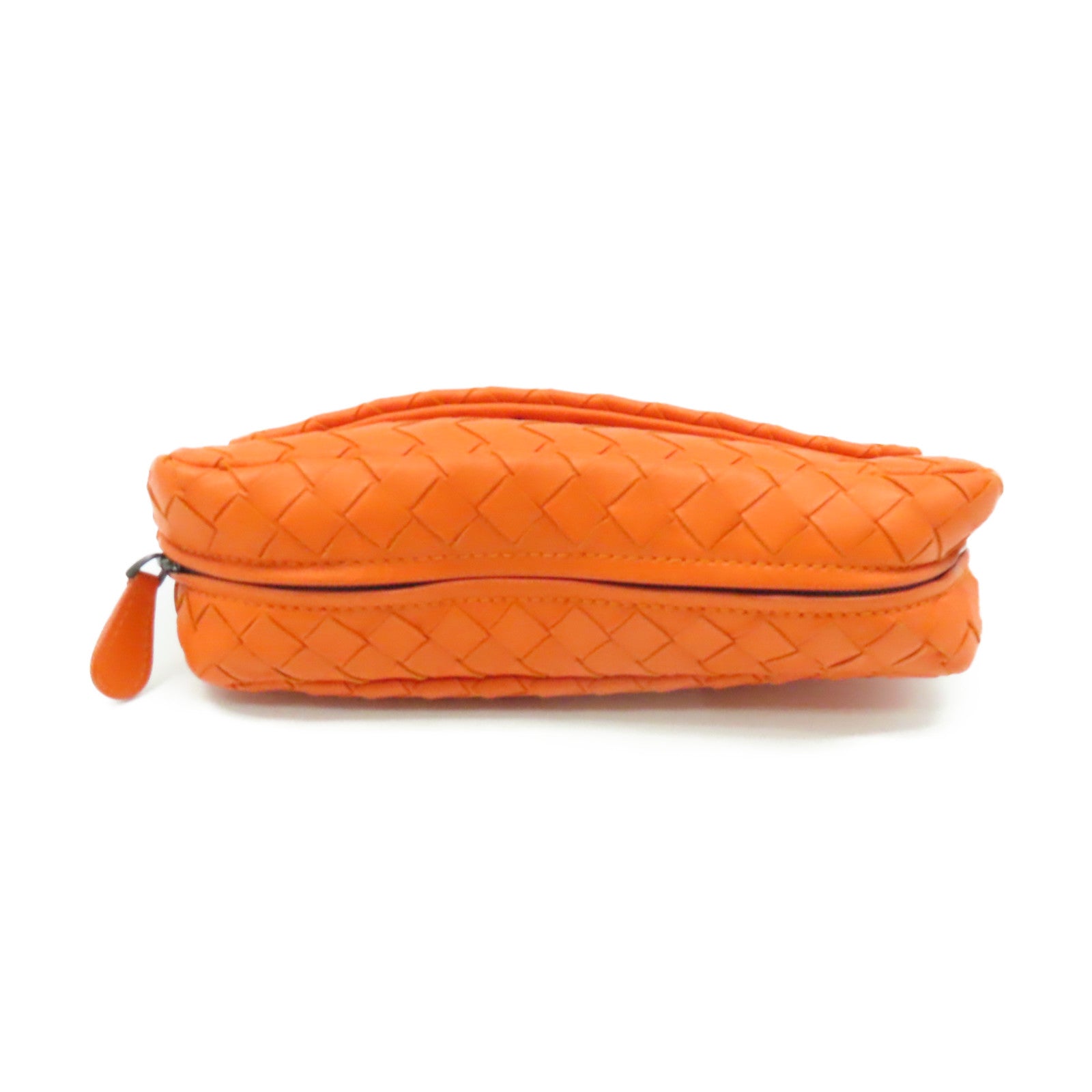 BOTTEGA VENETA 【激減優惠】織紋皮革Chain Shoulder Bag鏈帶肩背袋橙色