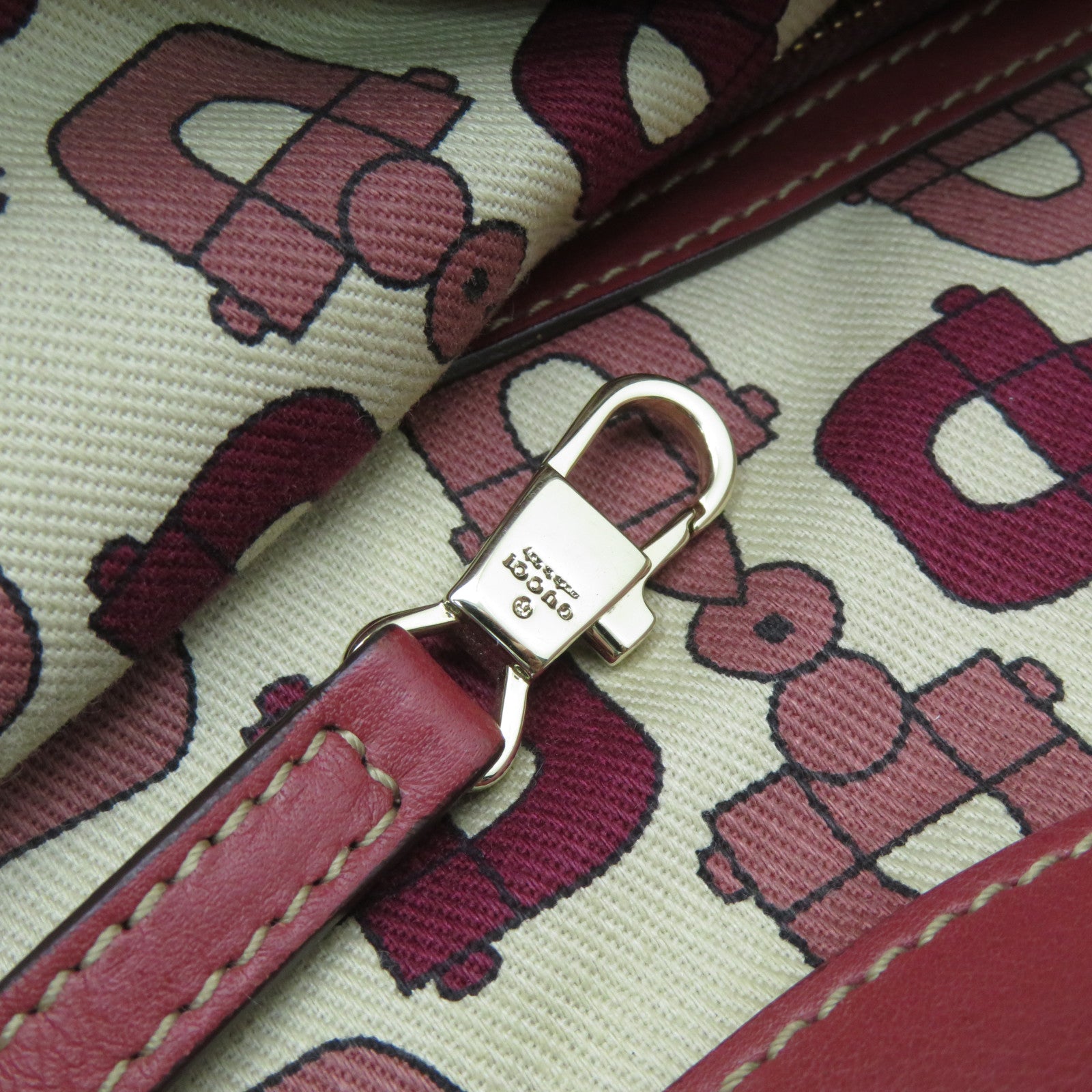 GUCCI 牛皮皮革Shoulder Bag金扣肩背袋紅色