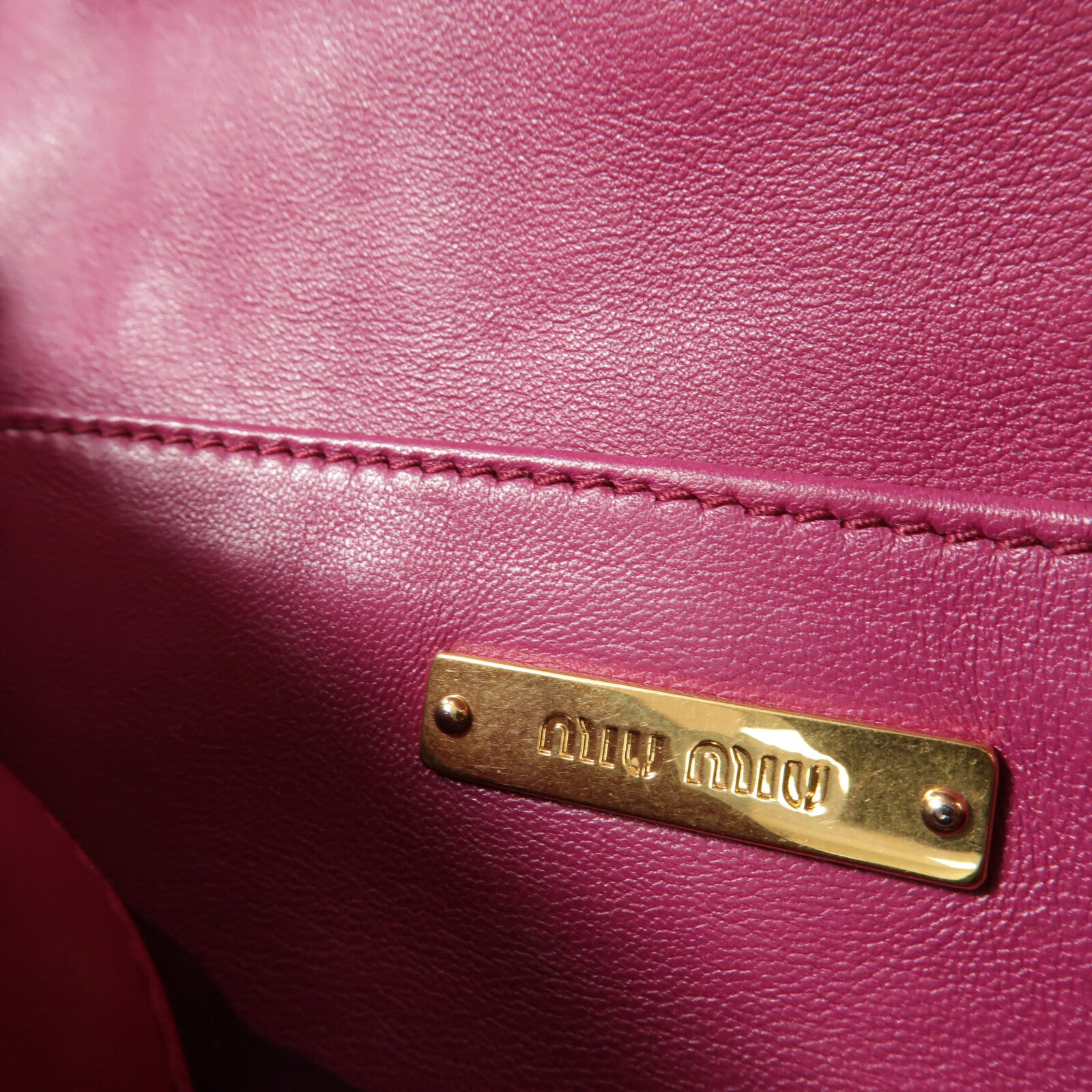 Miu Miu 羊皮皮革2Way Shoulder手挽肩背兩用袋