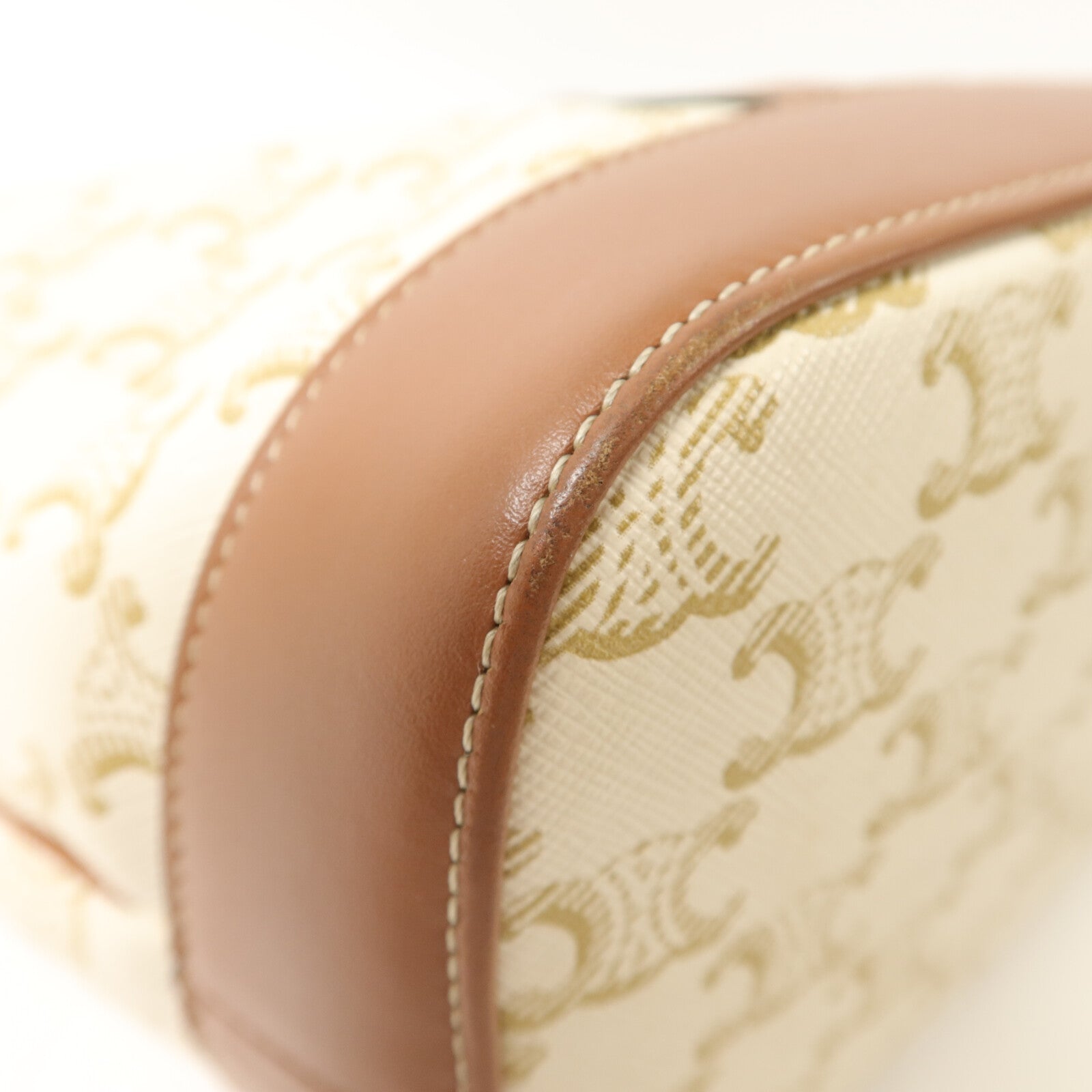 CELINE 塗層帆布Triomphe Bucket Bag Small肩背袋