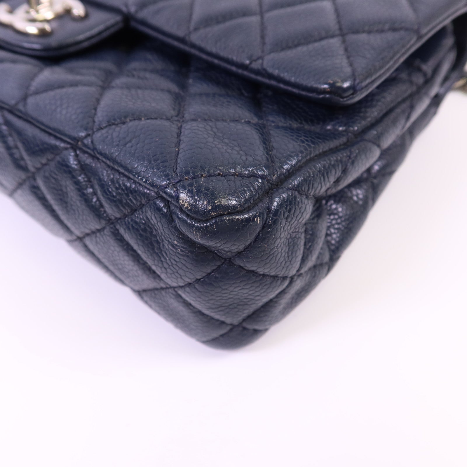 CHANEL 牛皮皮革Classic 25銀扣鏈帶肩背袋