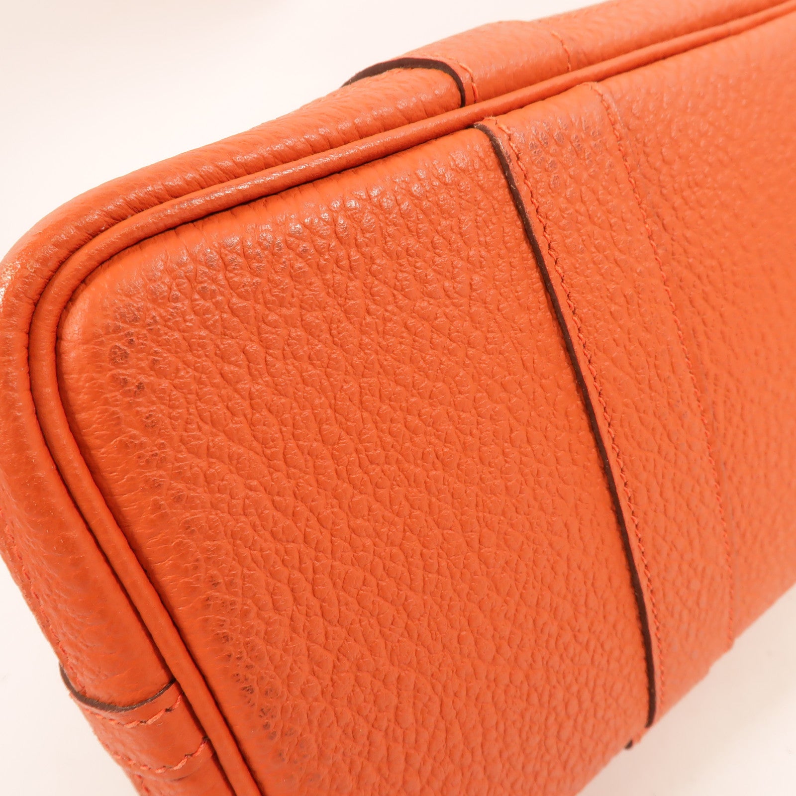 HERMES Clemence皮革Garden Party TPM手挽袋Capucine