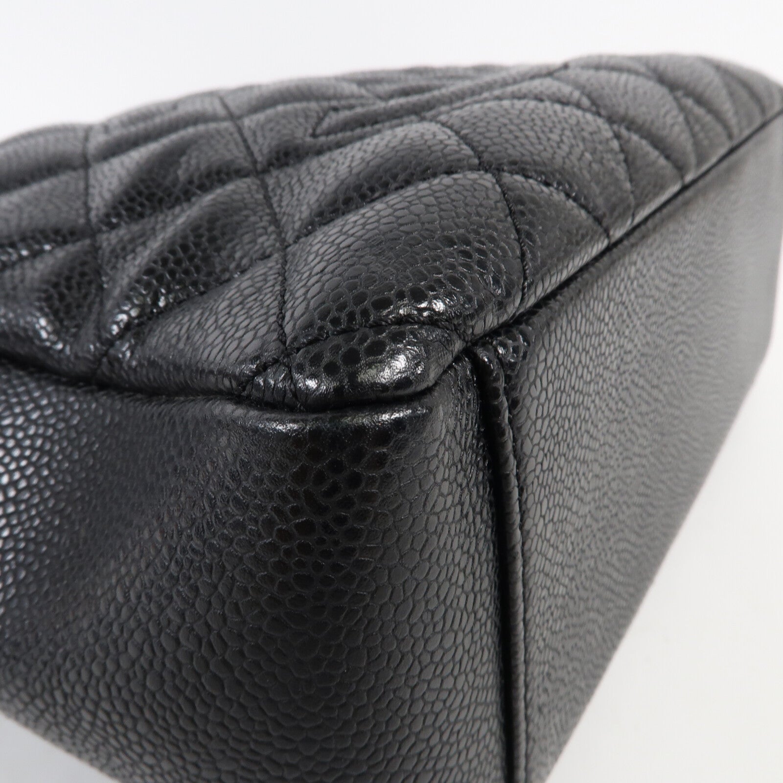 CHANEL 牛皮皮革Shoulder Bag 金扣鏈帶肩背袋