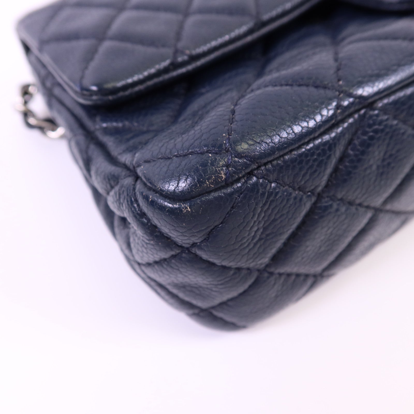 CHANEL 牛皮皮革Classic 25銀扣鏈帶肩背袋