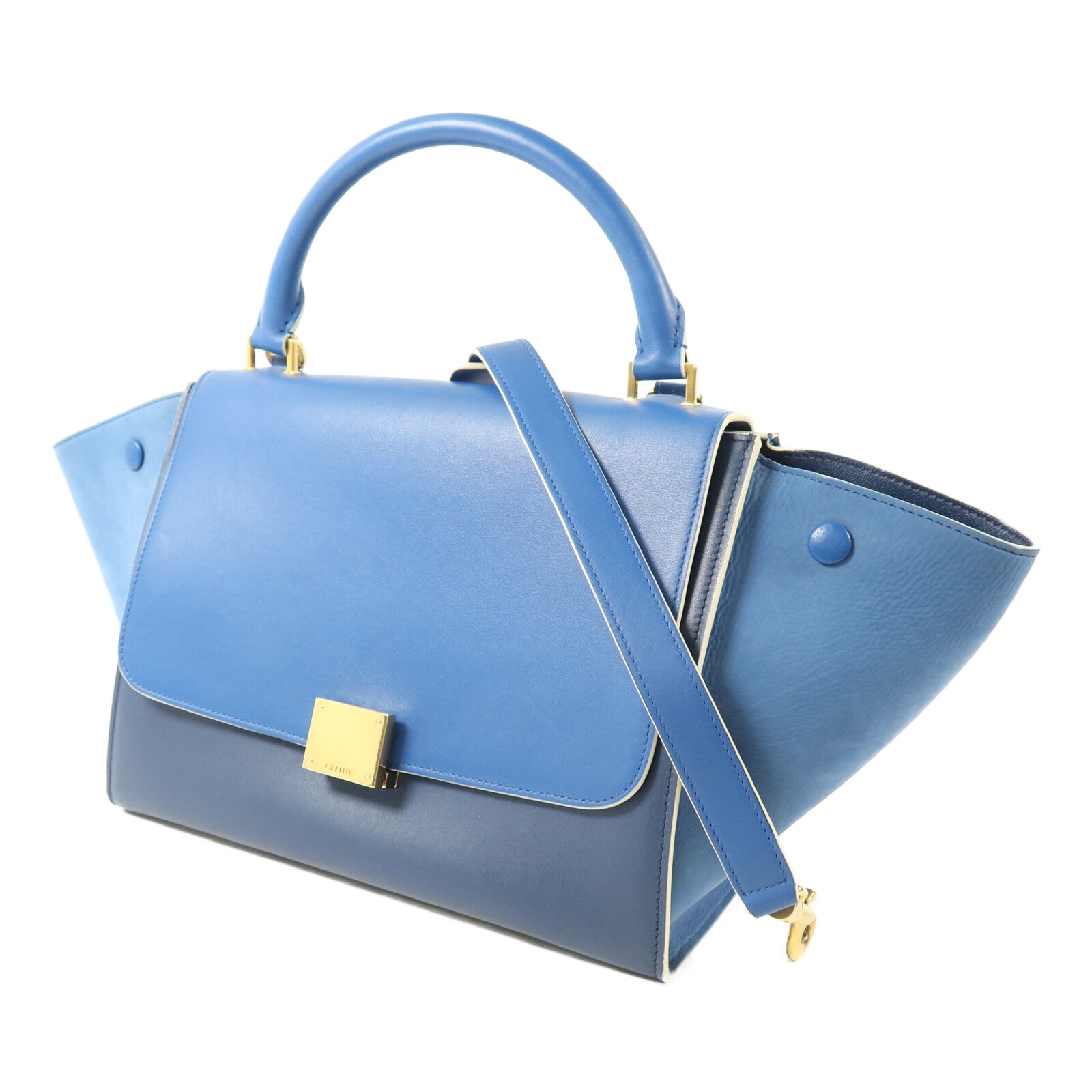 CELINE 牛皮皮革Trapeze Small手挽肩背兩用袋
